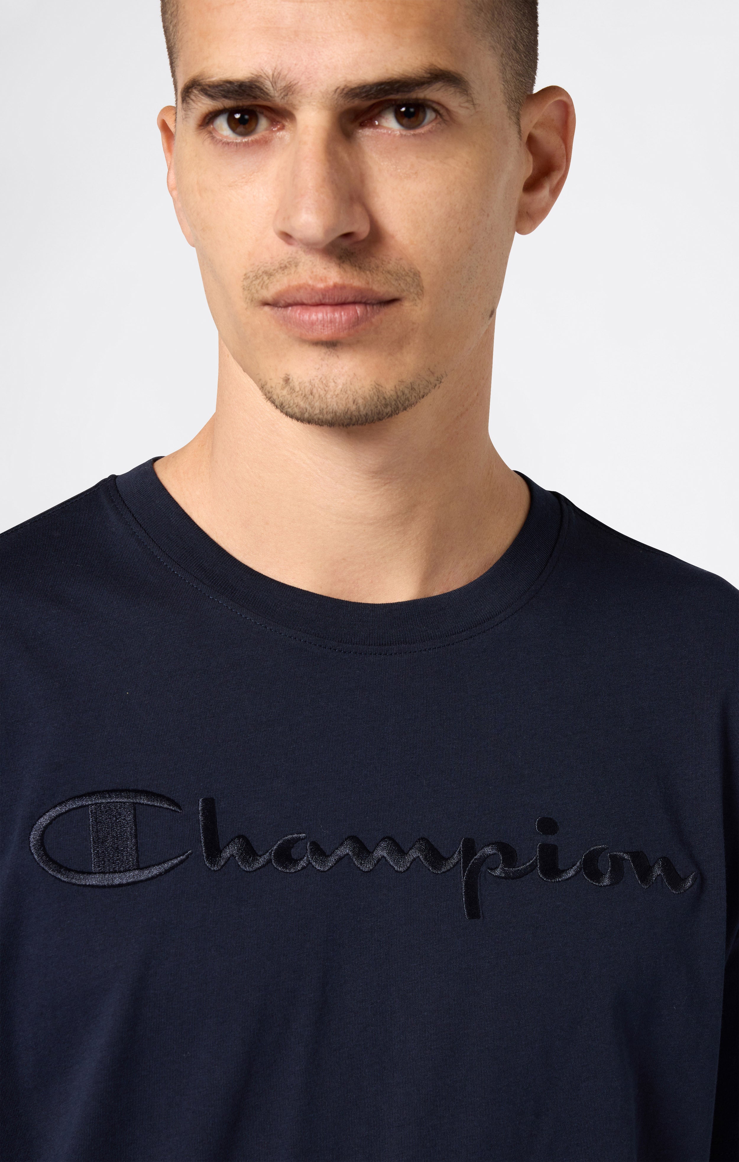 Camiseta Hombre Con Logo Bordado Grande Icons