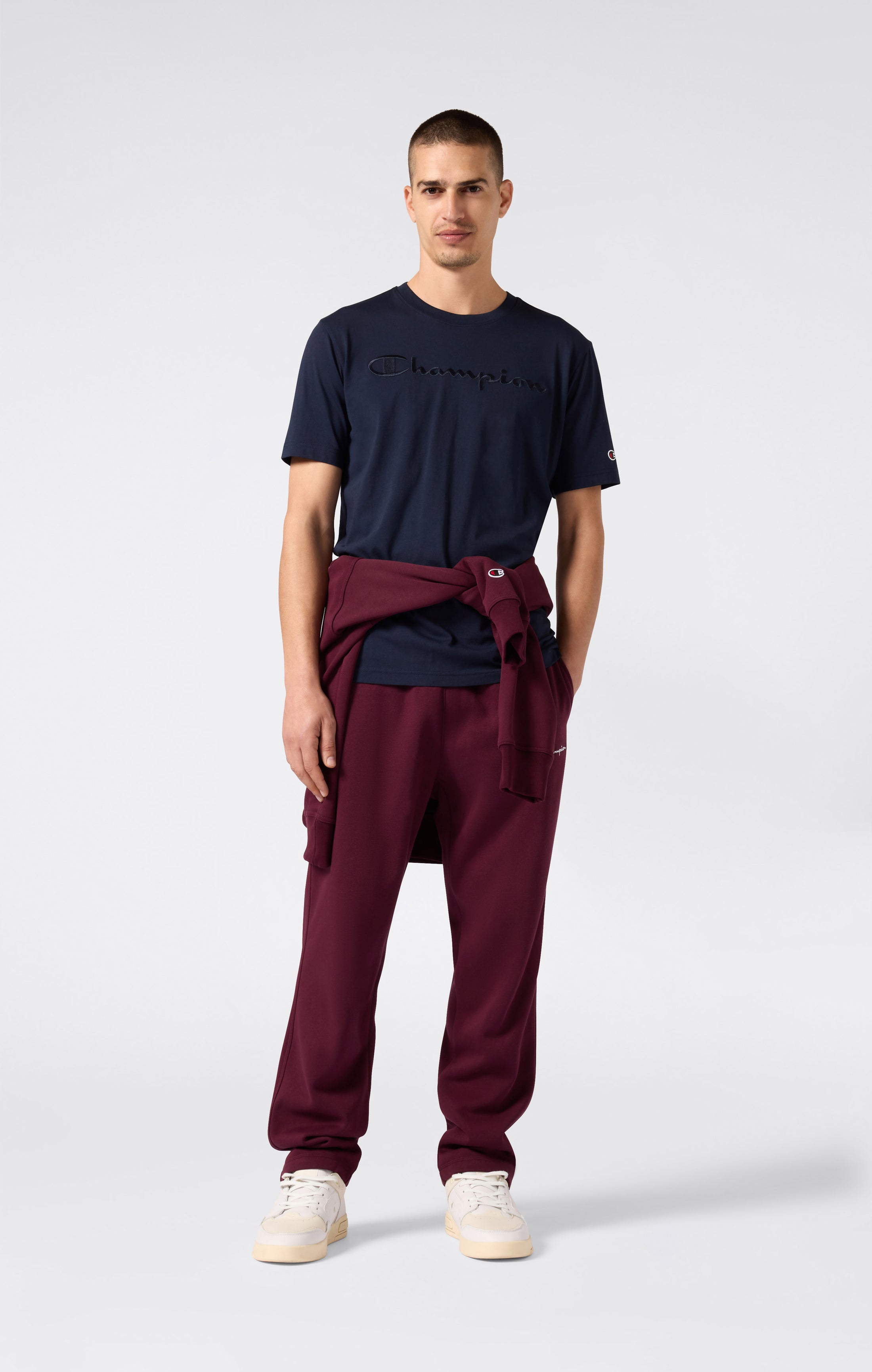 Men’s T-Shirt with Big Embroidery Logo Icons