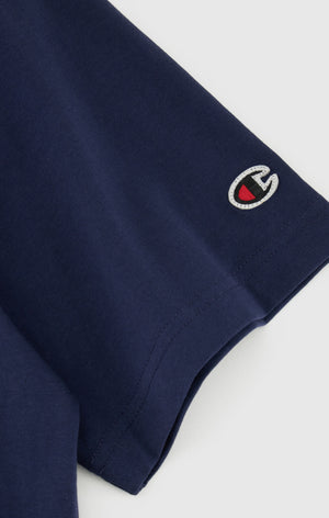 T-shirt in cotone con logo grande tono su tono