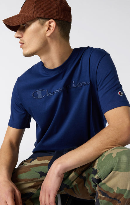 T-shirt en coton avec grand logo ton sur ton