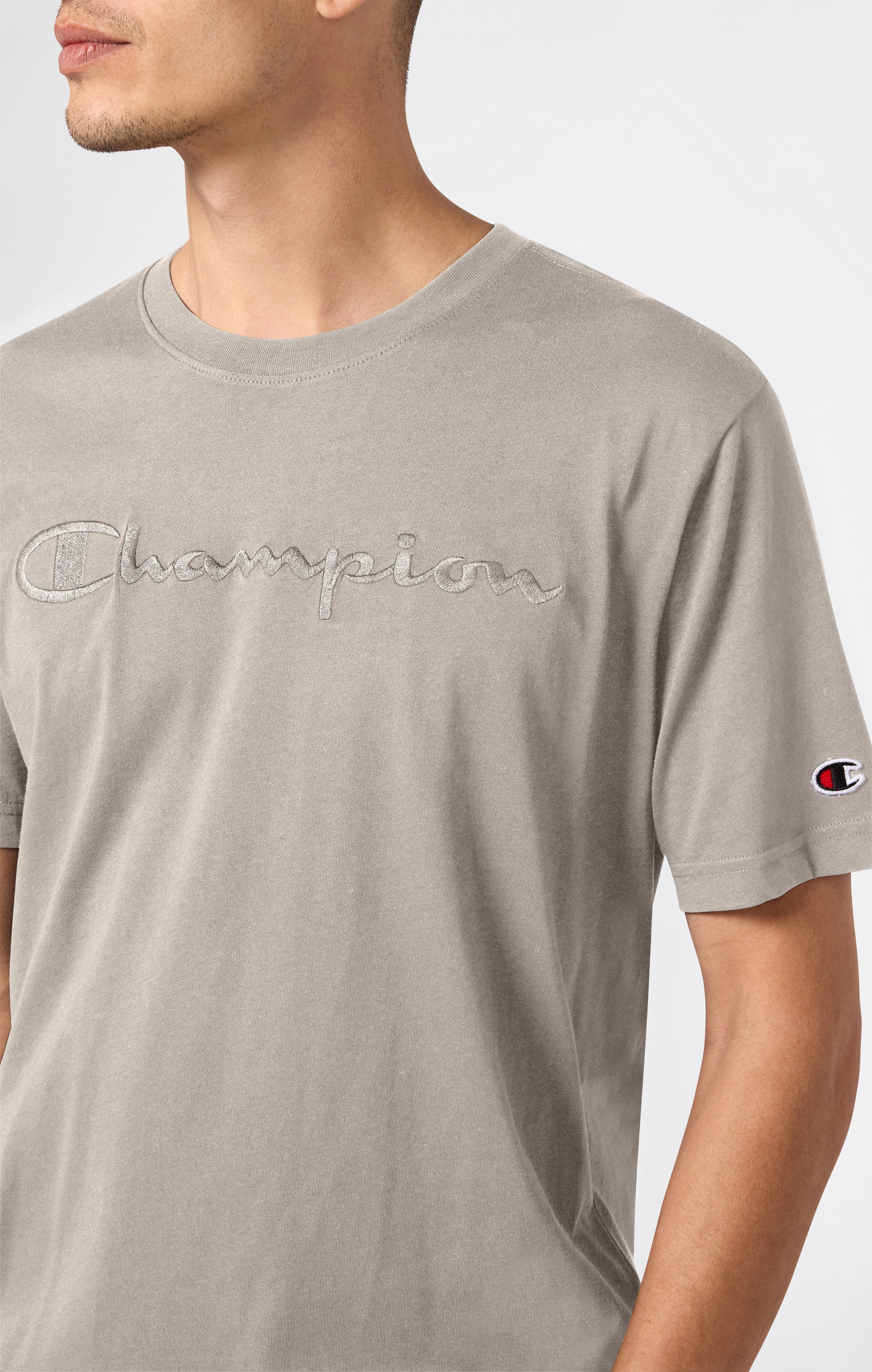 Men’s T-Shirt with Big Embroidery Logo Icons