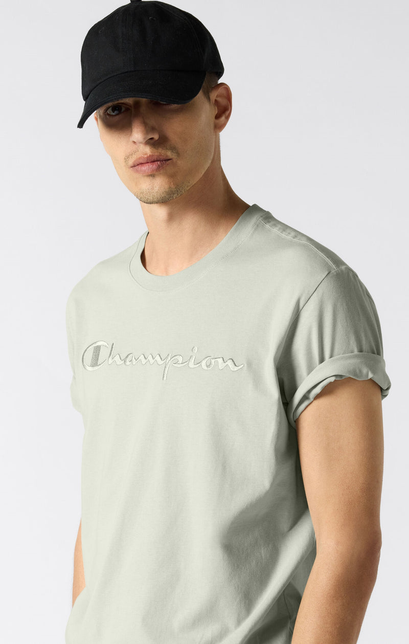 T-shirt en coton avec grand logo ton sur ton