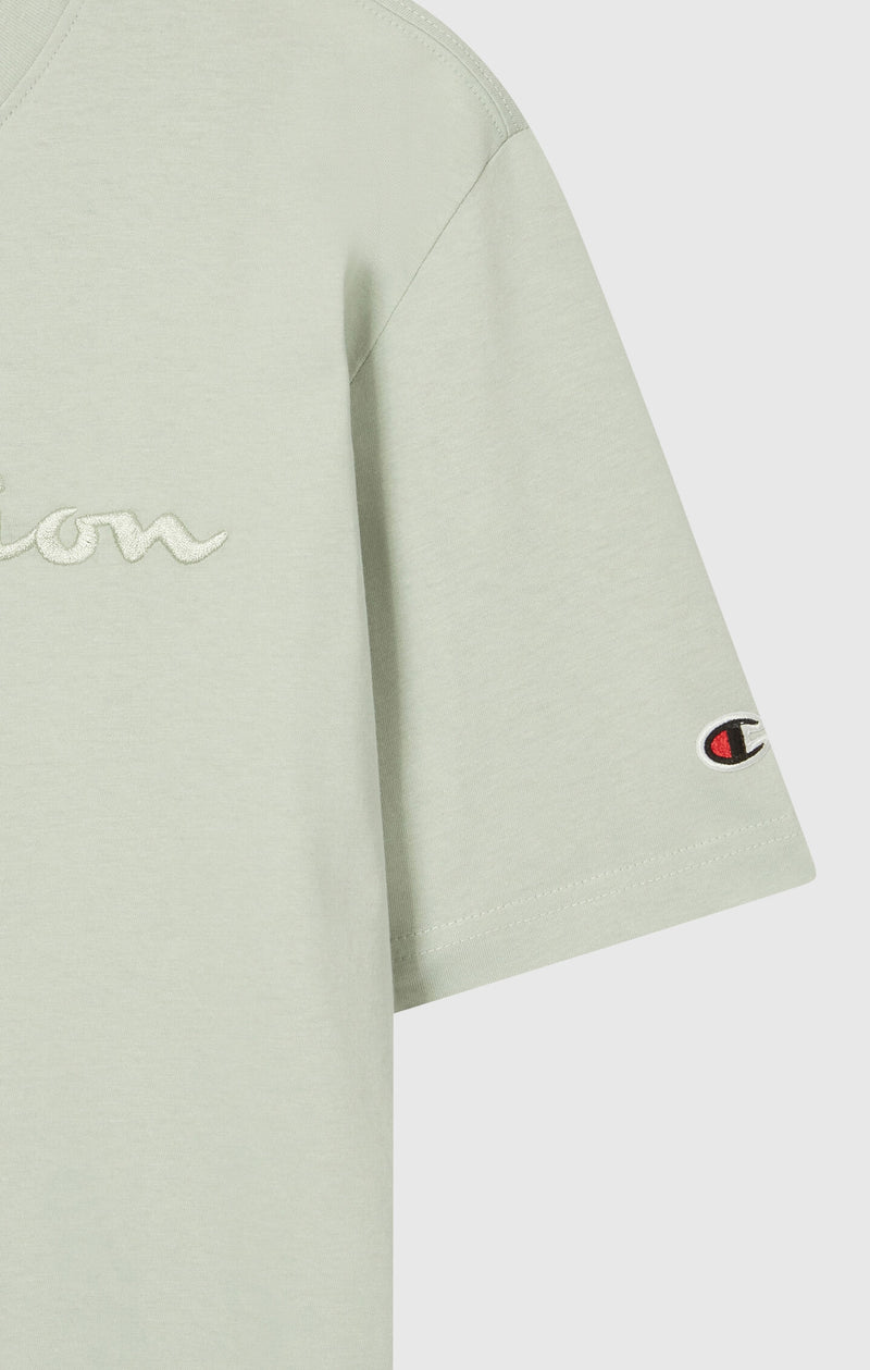 T-shirt in cotone con logo grande tono su tono Verde Menta icons