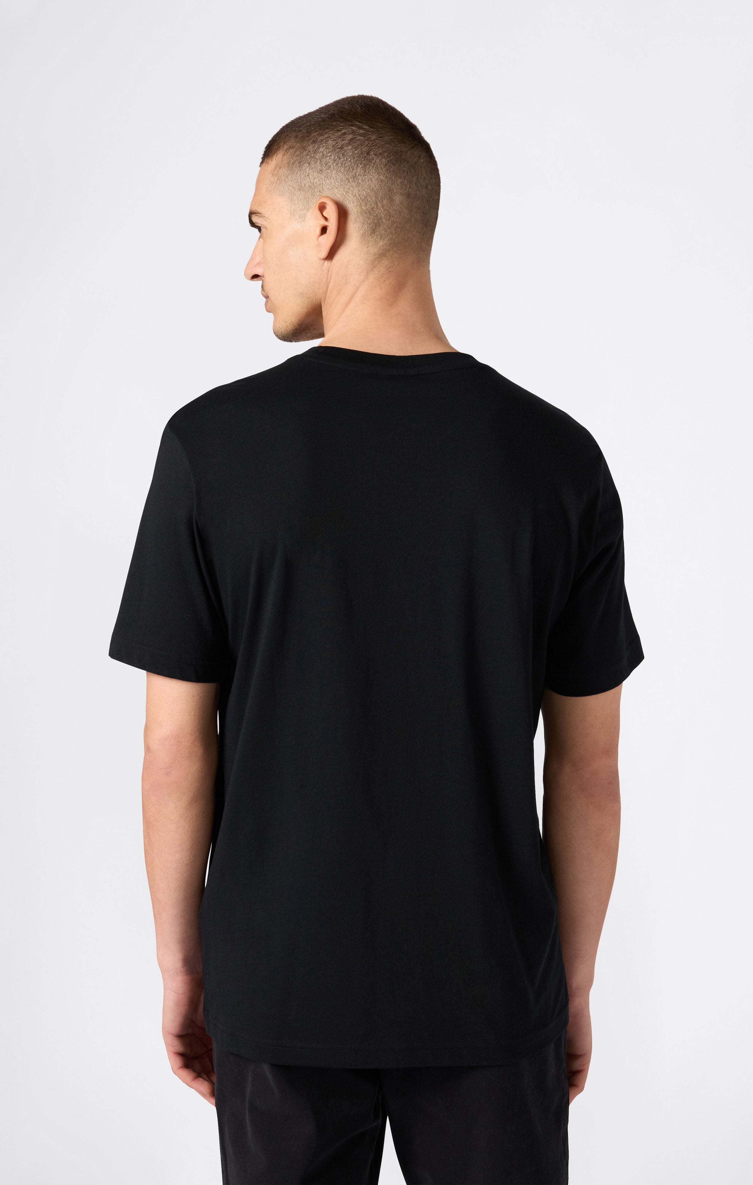 Men’s T-Shirt with Big Embroidery Logo Icons