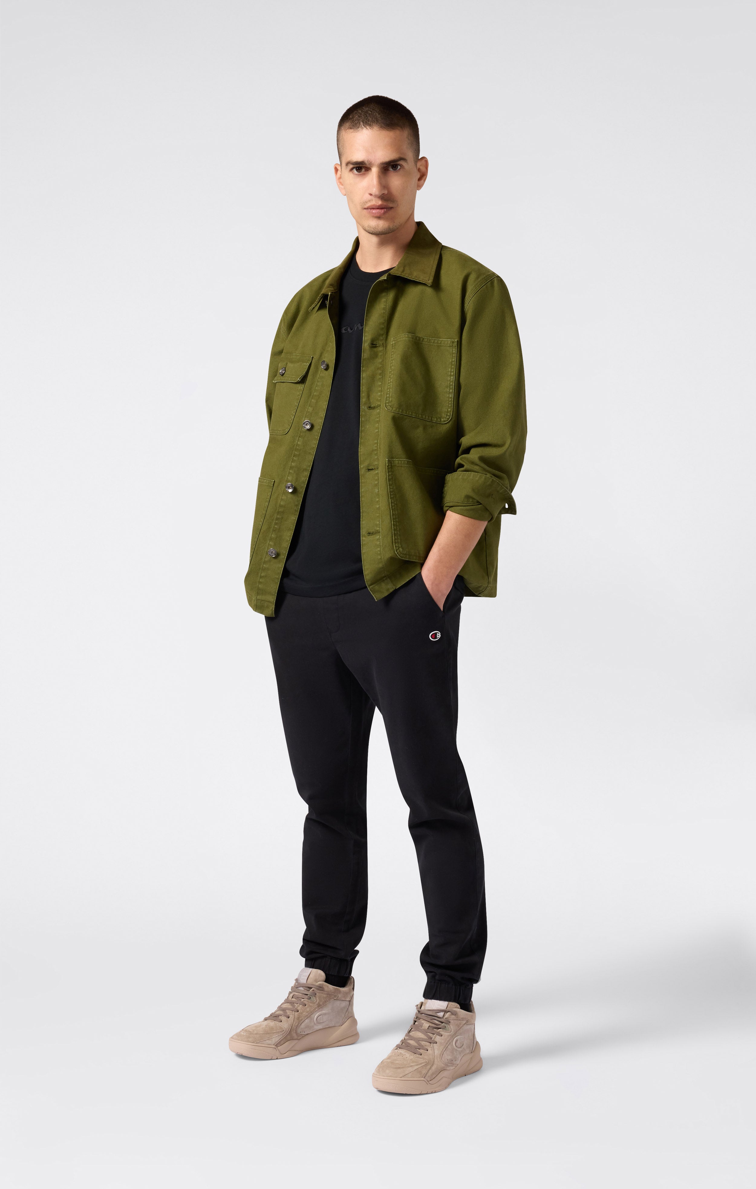 Men’s T-Shirt with Big Embroidery Logo Icons