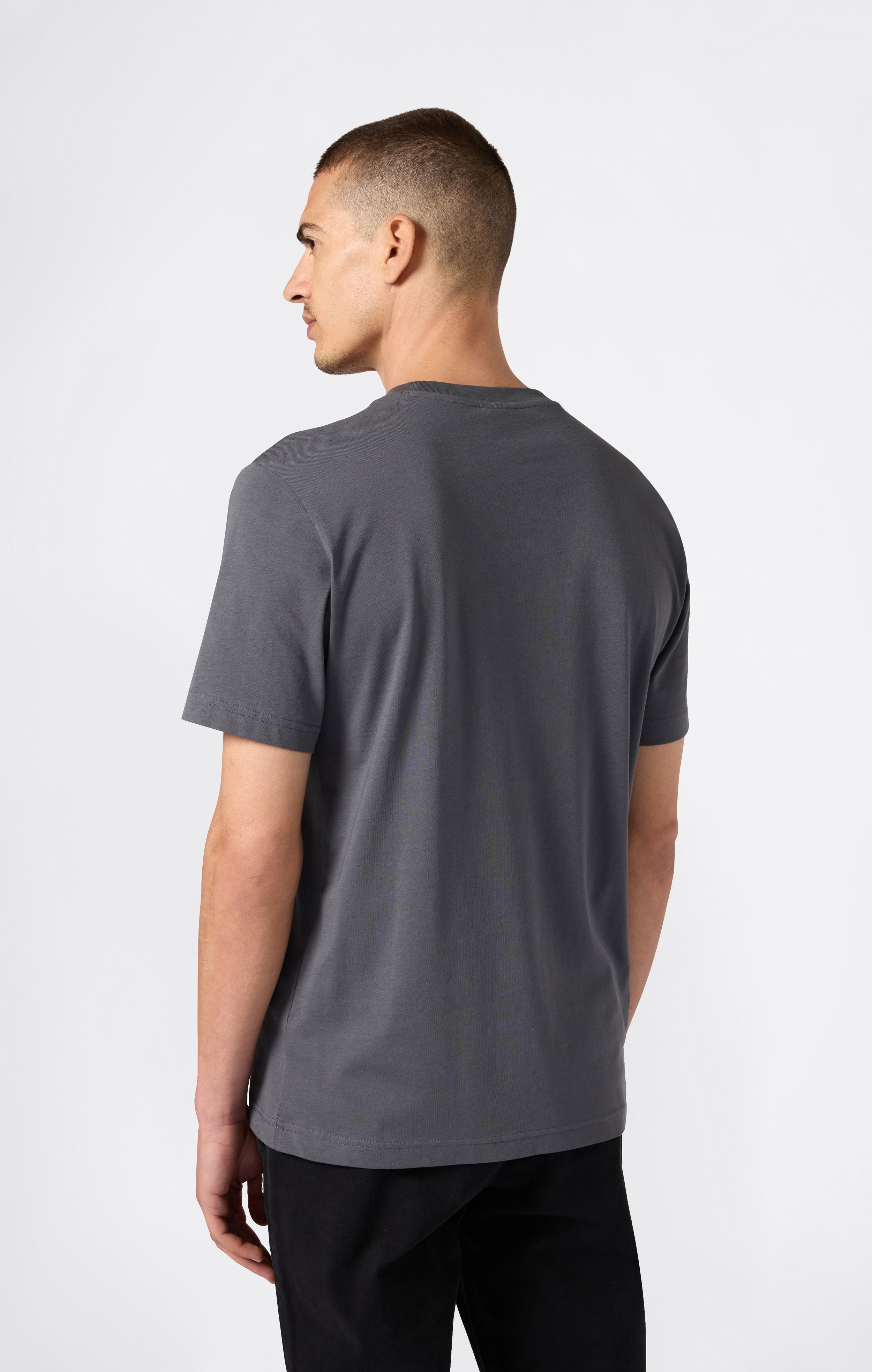 Men’s T-Shirt with Big Embroidery Logo Icons