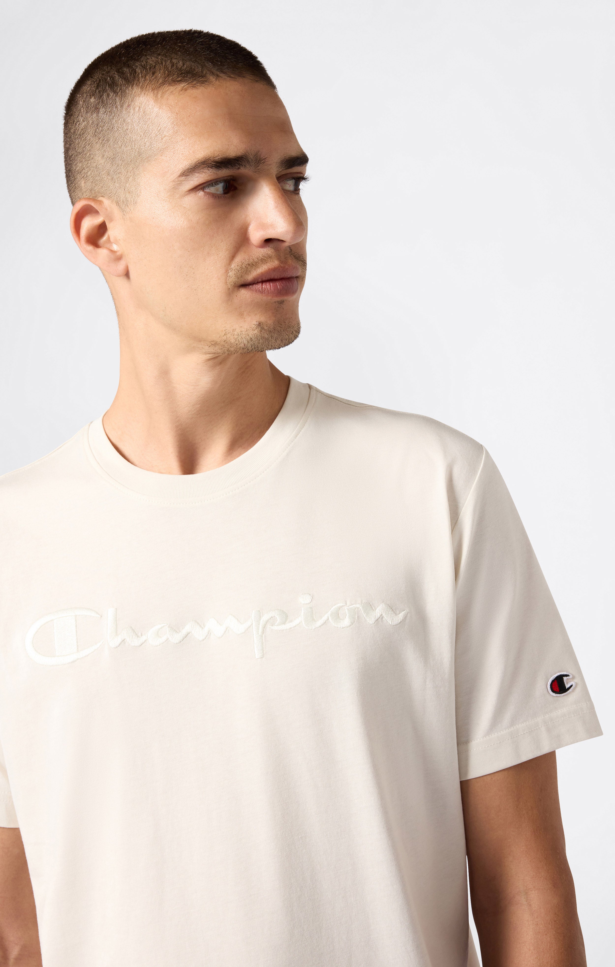 Men’s T-Shirt with Big Embroidery Logo Icons