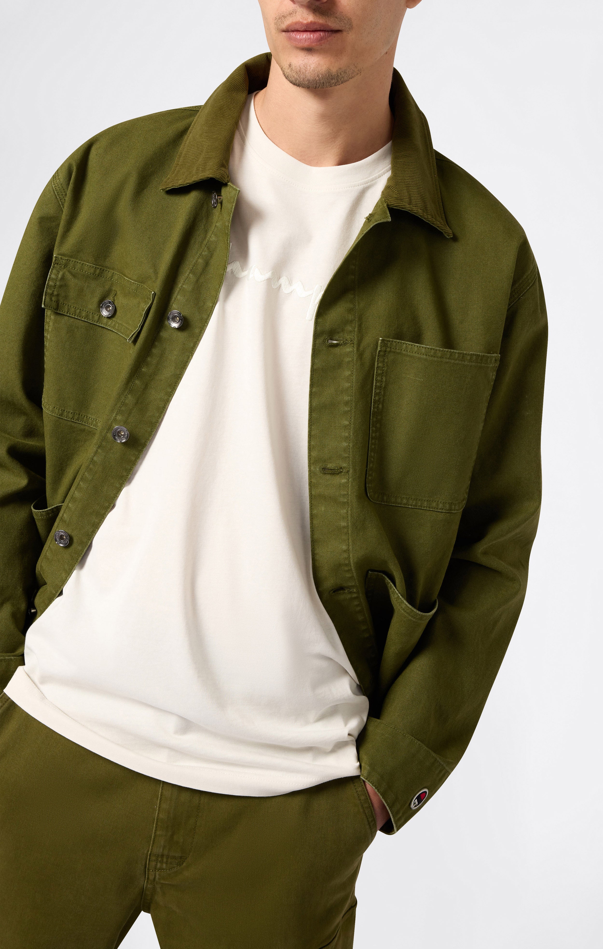 Men’s T-Shirt with Big Embroidery Logo Icons