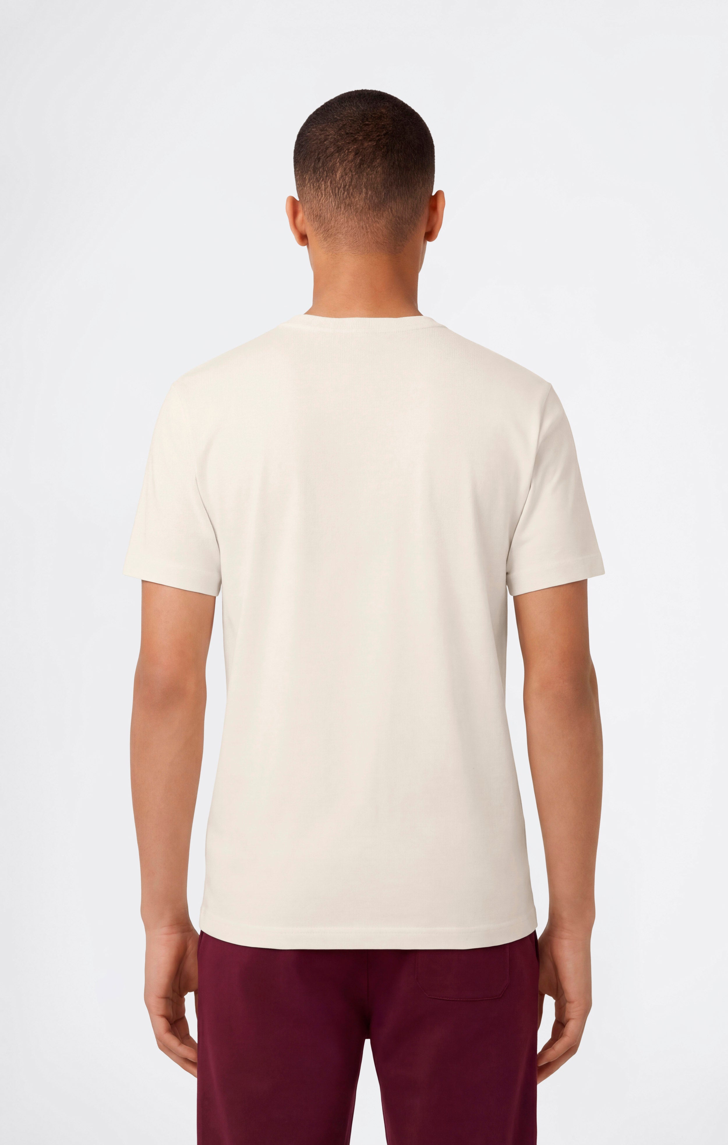 Men’s T-Shirt with Big Embroidery Logo Icons