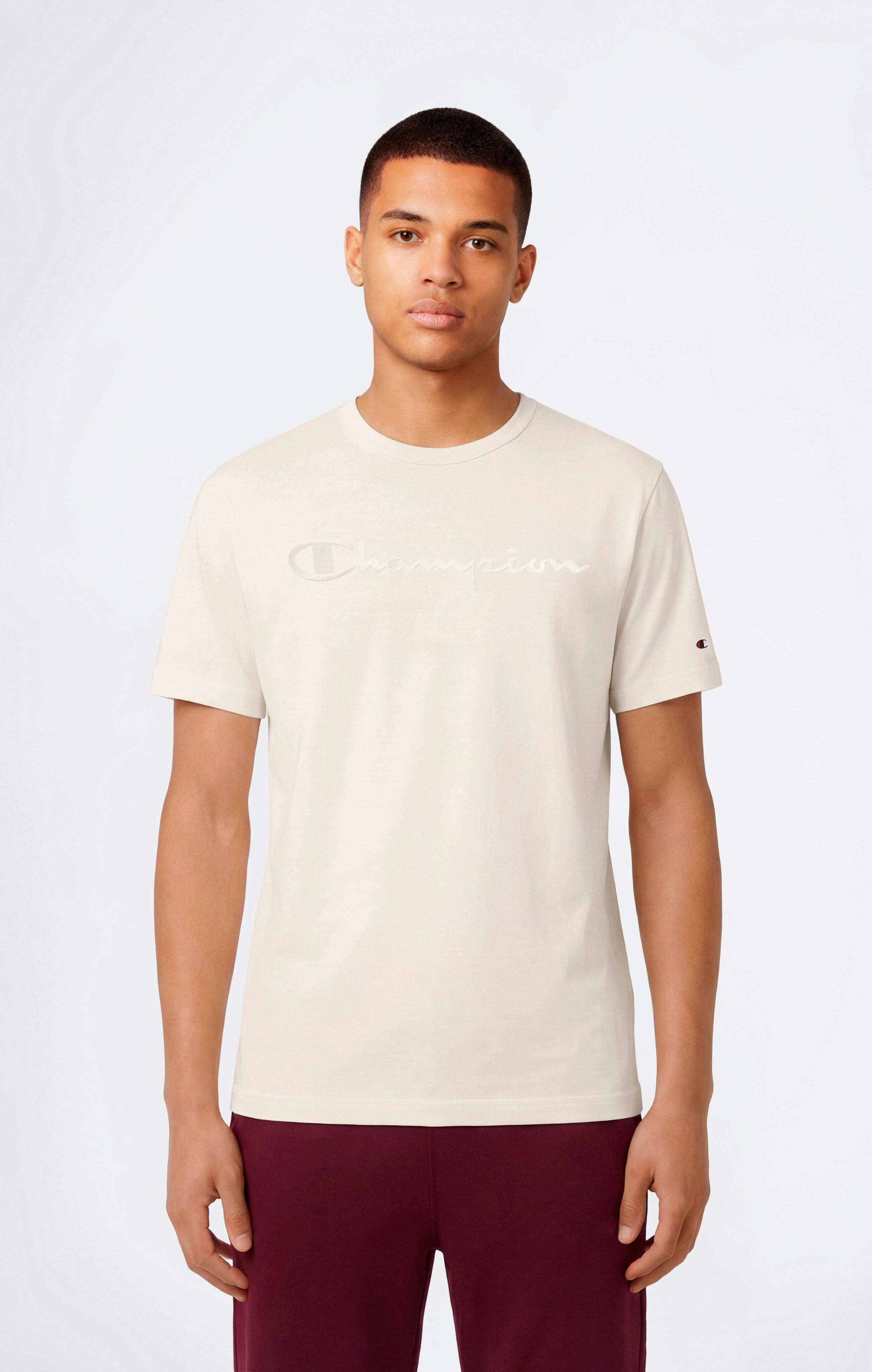 Men’s T-Shirt with Big Embroidery Logo Icons