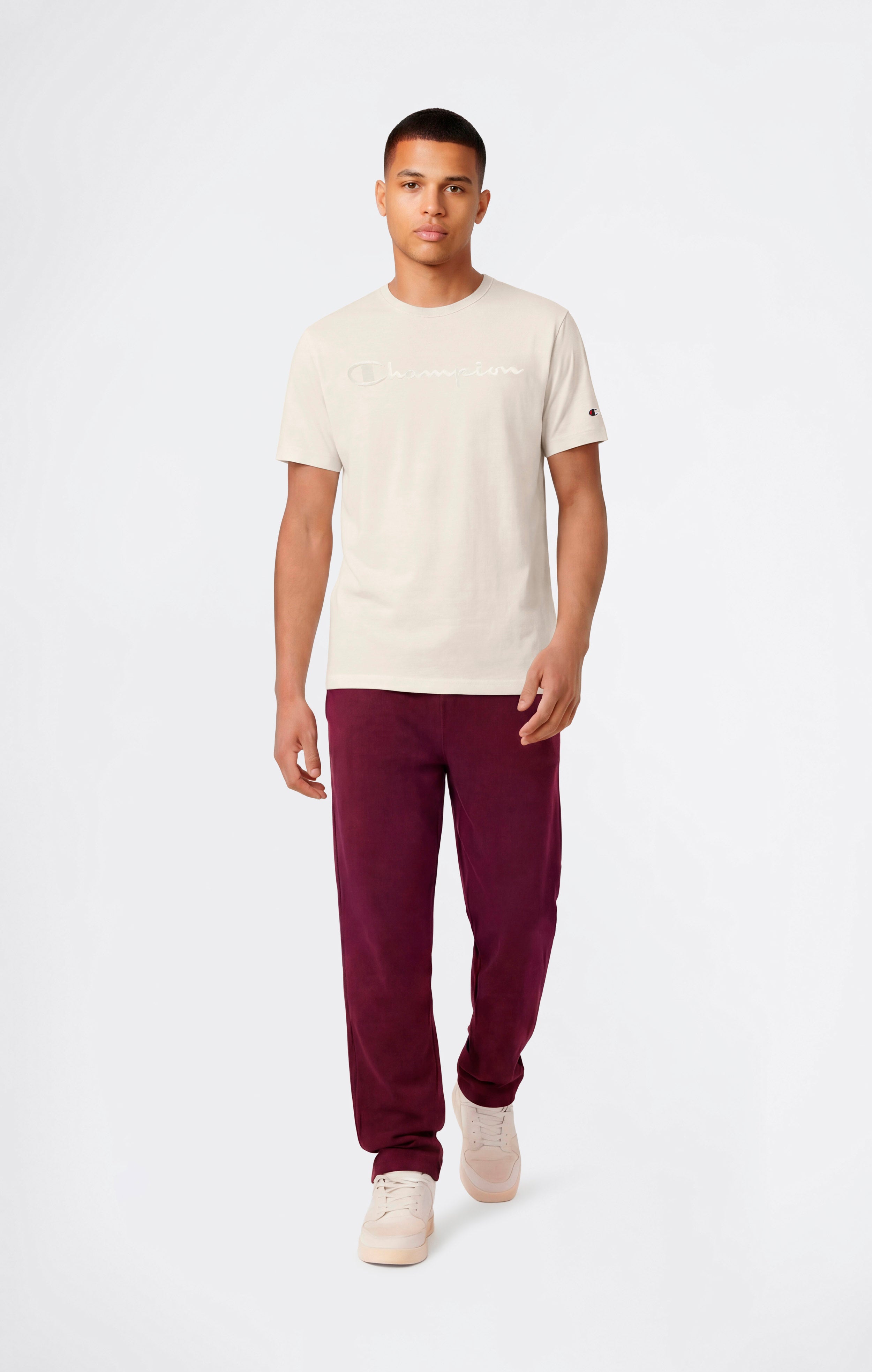 Men’s T-Shirt with Big Embroidery Logo Icons