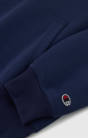 Felpa con cappuccio con logo tono su tono