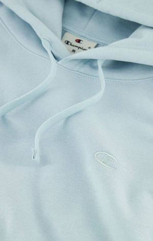 Felpa con cappuccio con logo tono su tono