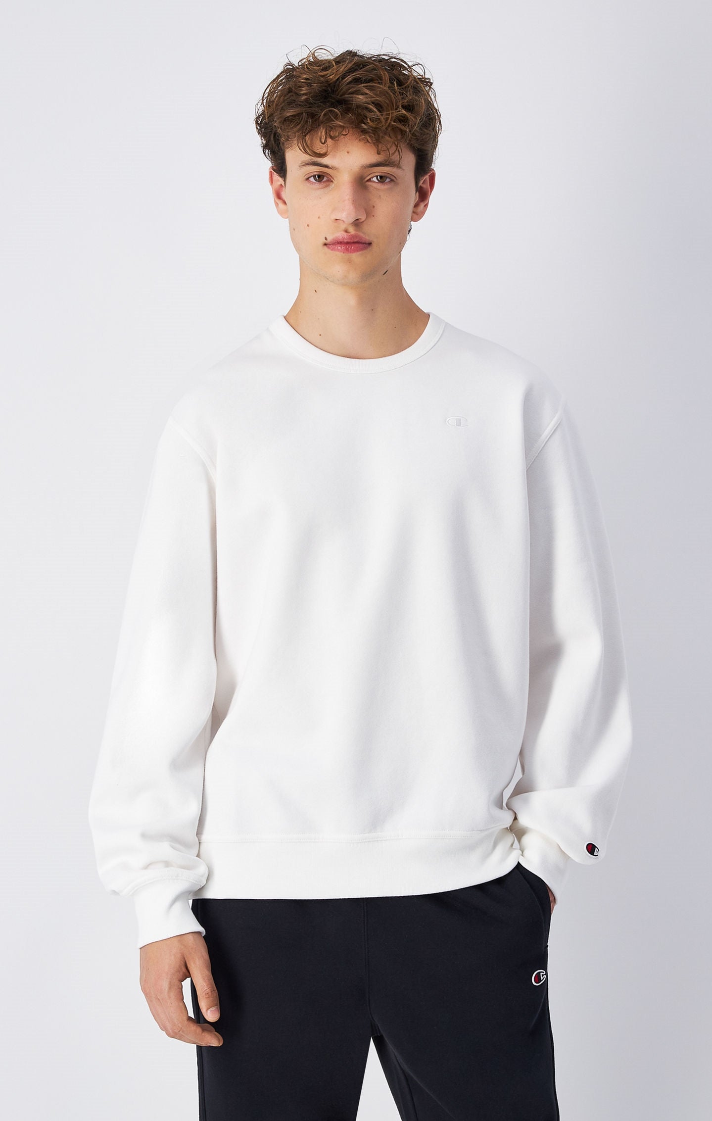 Sweatshirt en molleton avec logo C ton sur ton