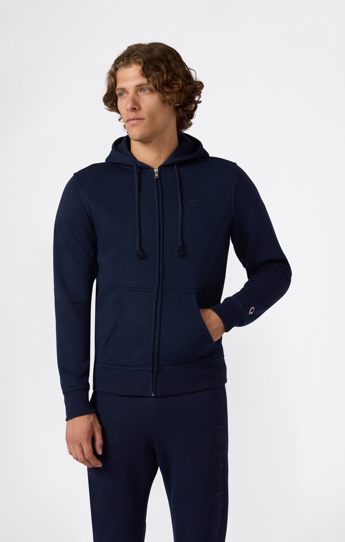 Sweat Homme à Capuche avec Zip Intégral et Doublure Polaire Icons
