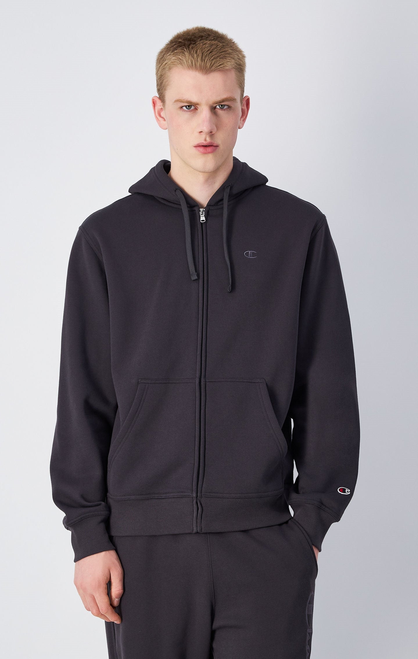 Tonal C Logo Full Zip Hoodie