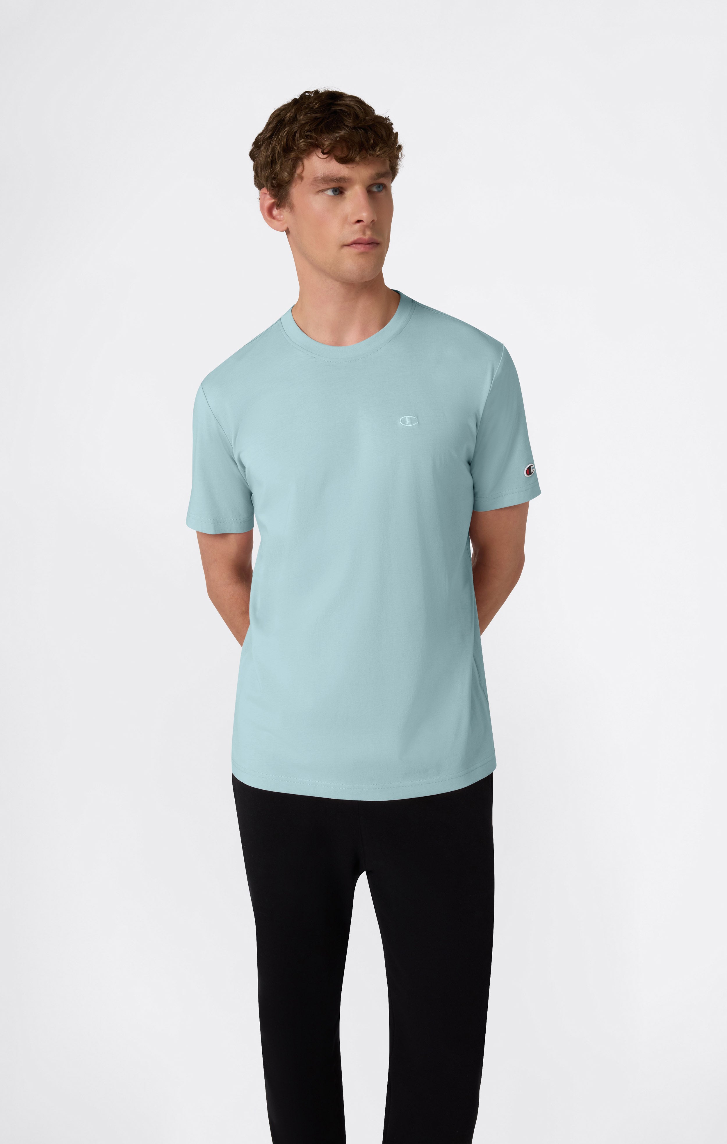 Herren T-Shirt Mit Kleinem C Gesticktem Logo Icons