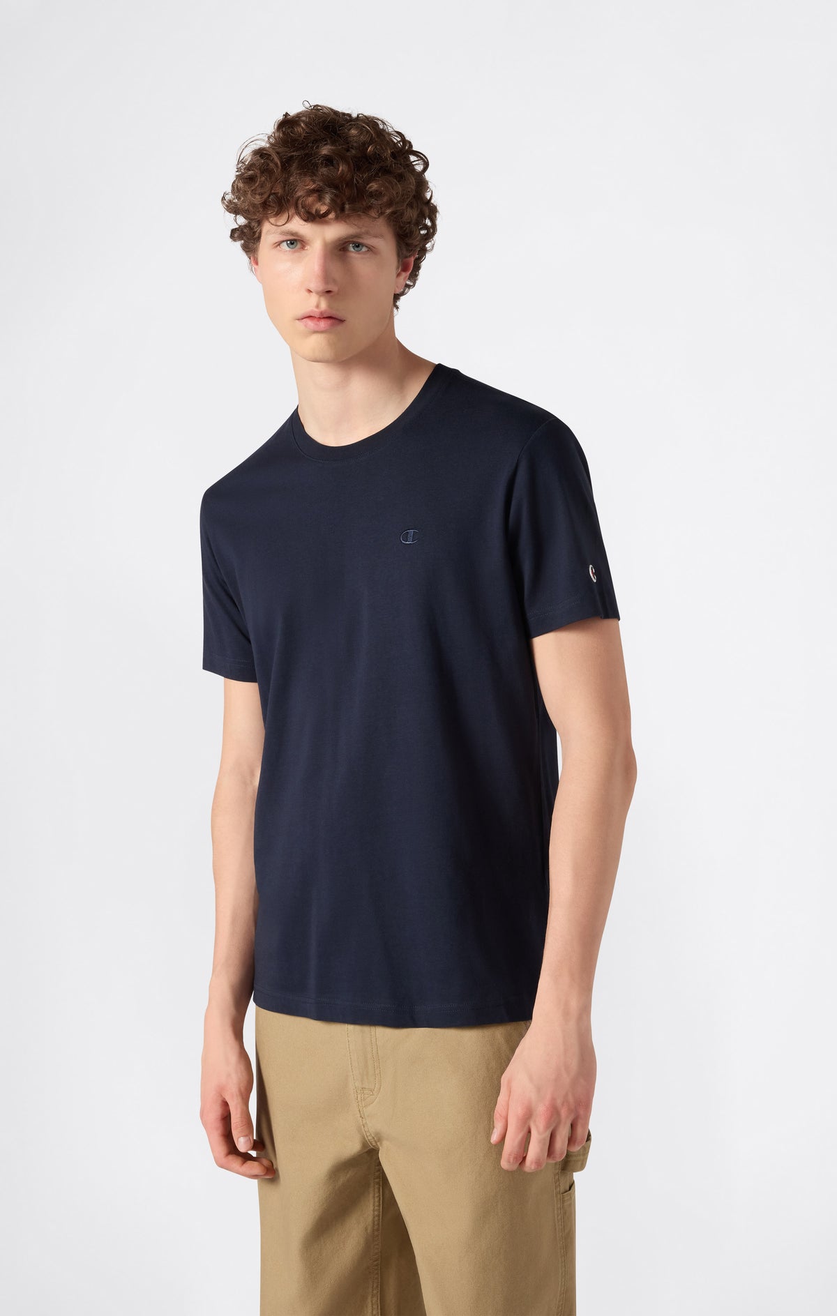 Herren T-Shirt Mit Kleinem C Gesticktem Logo Icons