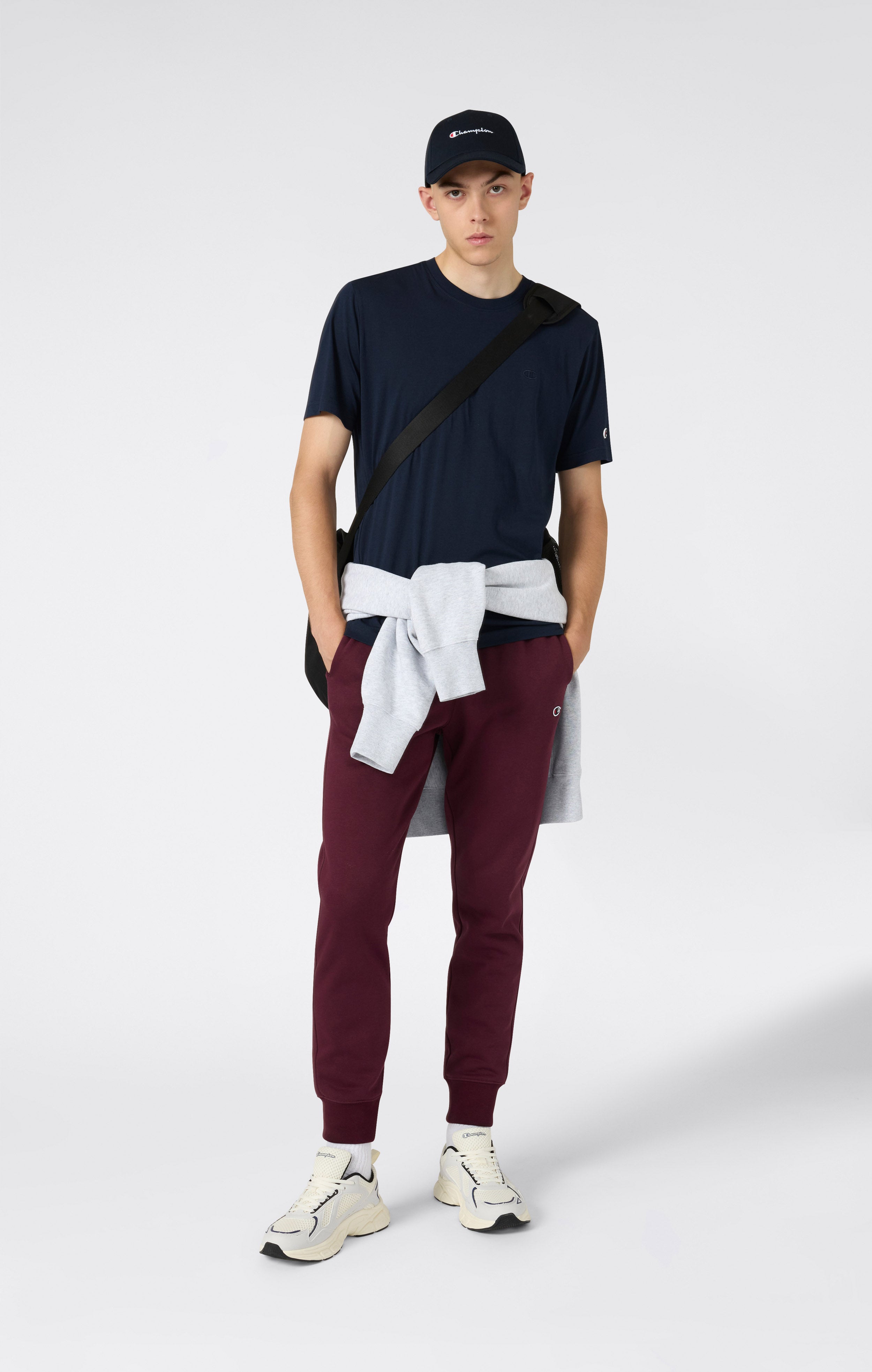 Men’s T-Shirt with Small C Embroidery Logo Icons