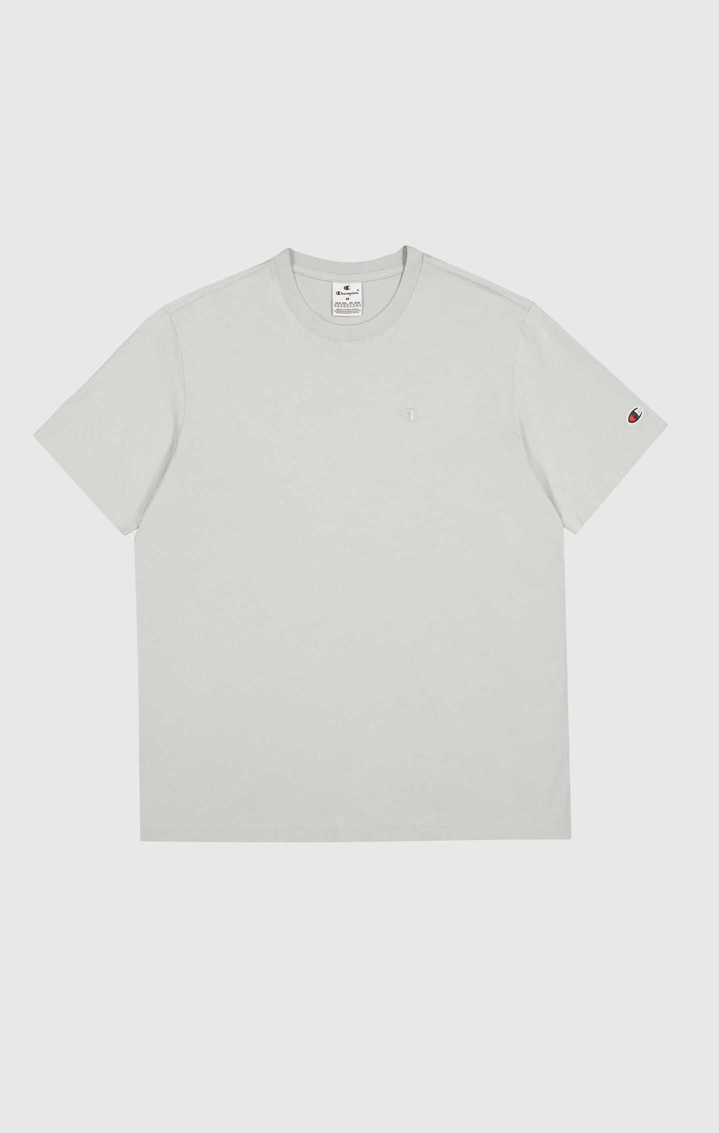 Camiseta de cuello redondo con logotipo a tono