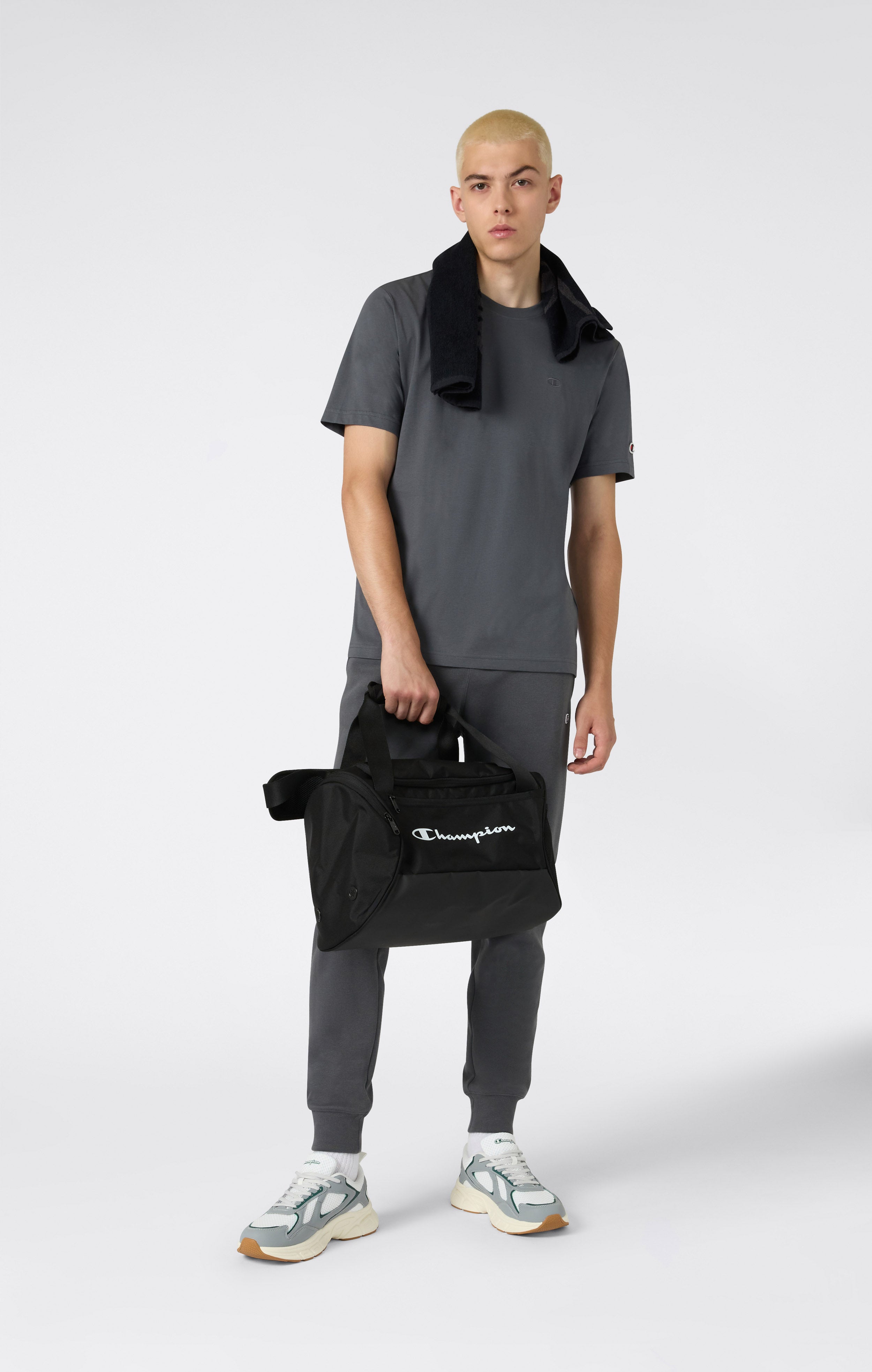 Men’s T-Shirt with Small C Embroidery Logo Icons