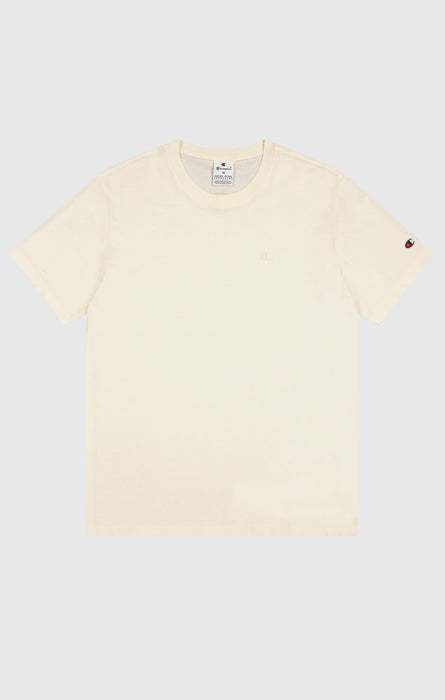 T-shirt a girocollo con logo tono su tono