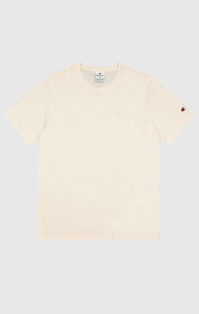 T-shirt a girocollo con logo tono su tono