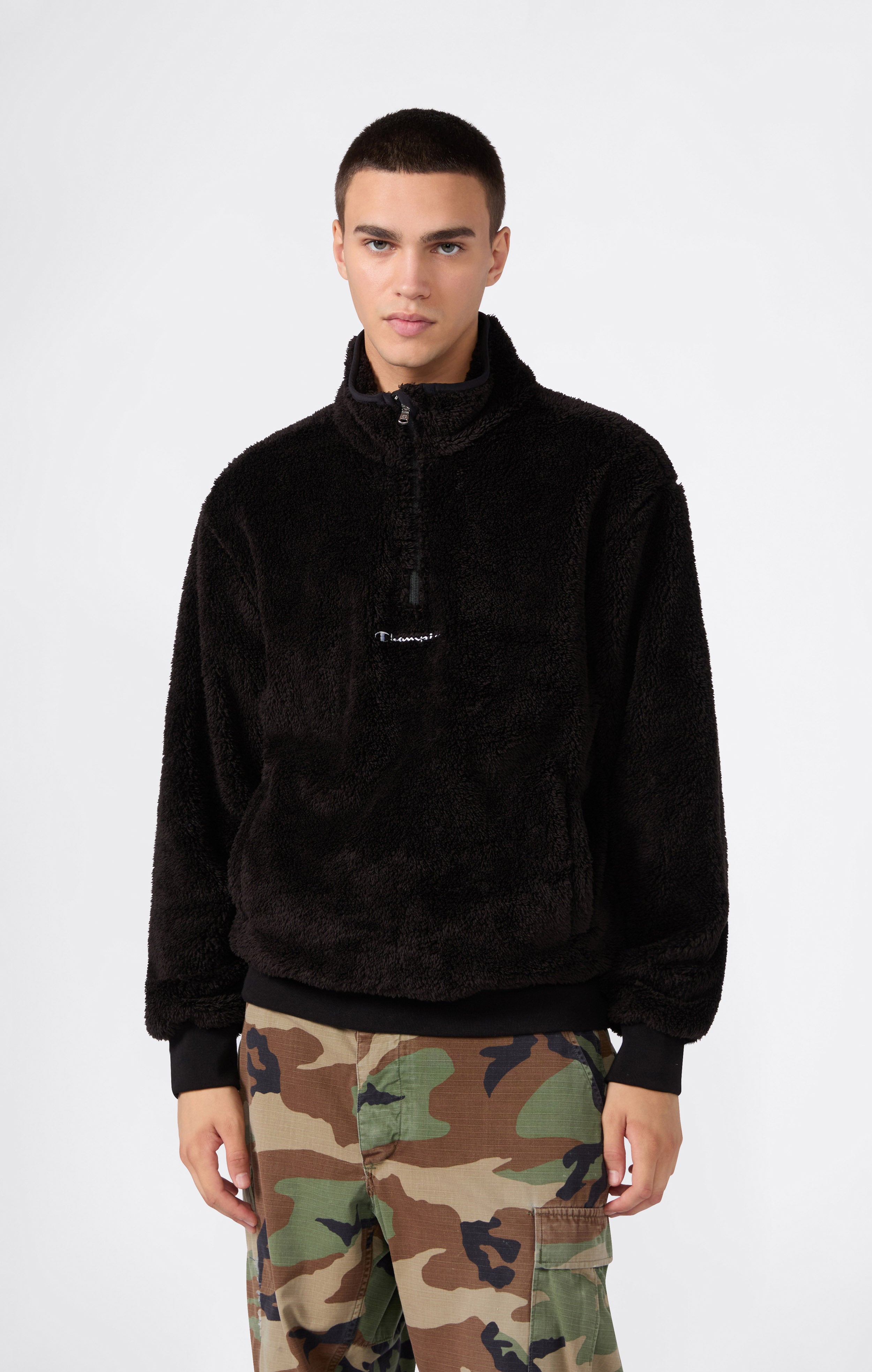 Herren Polar Teddy Half-Zip Top