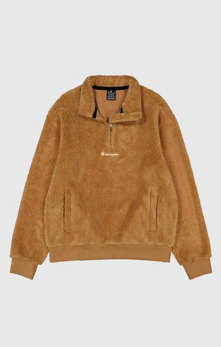 Pull-over demi-zippé en polaire teddy
