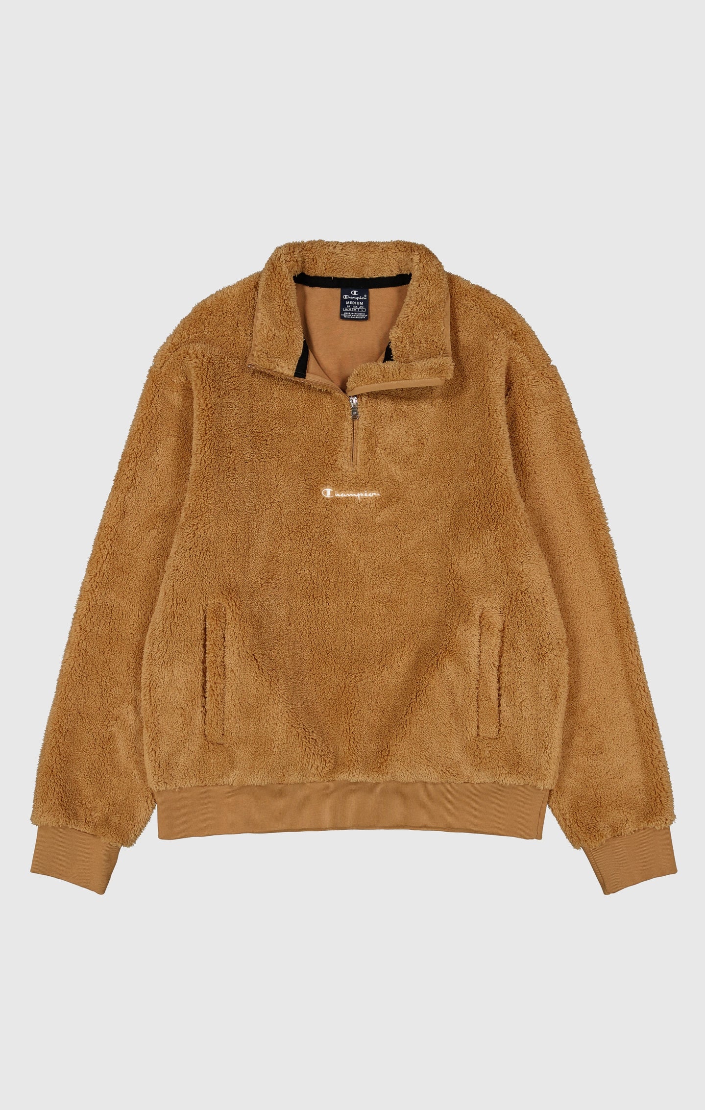 Pull-over demi-zippé en polaire teddy