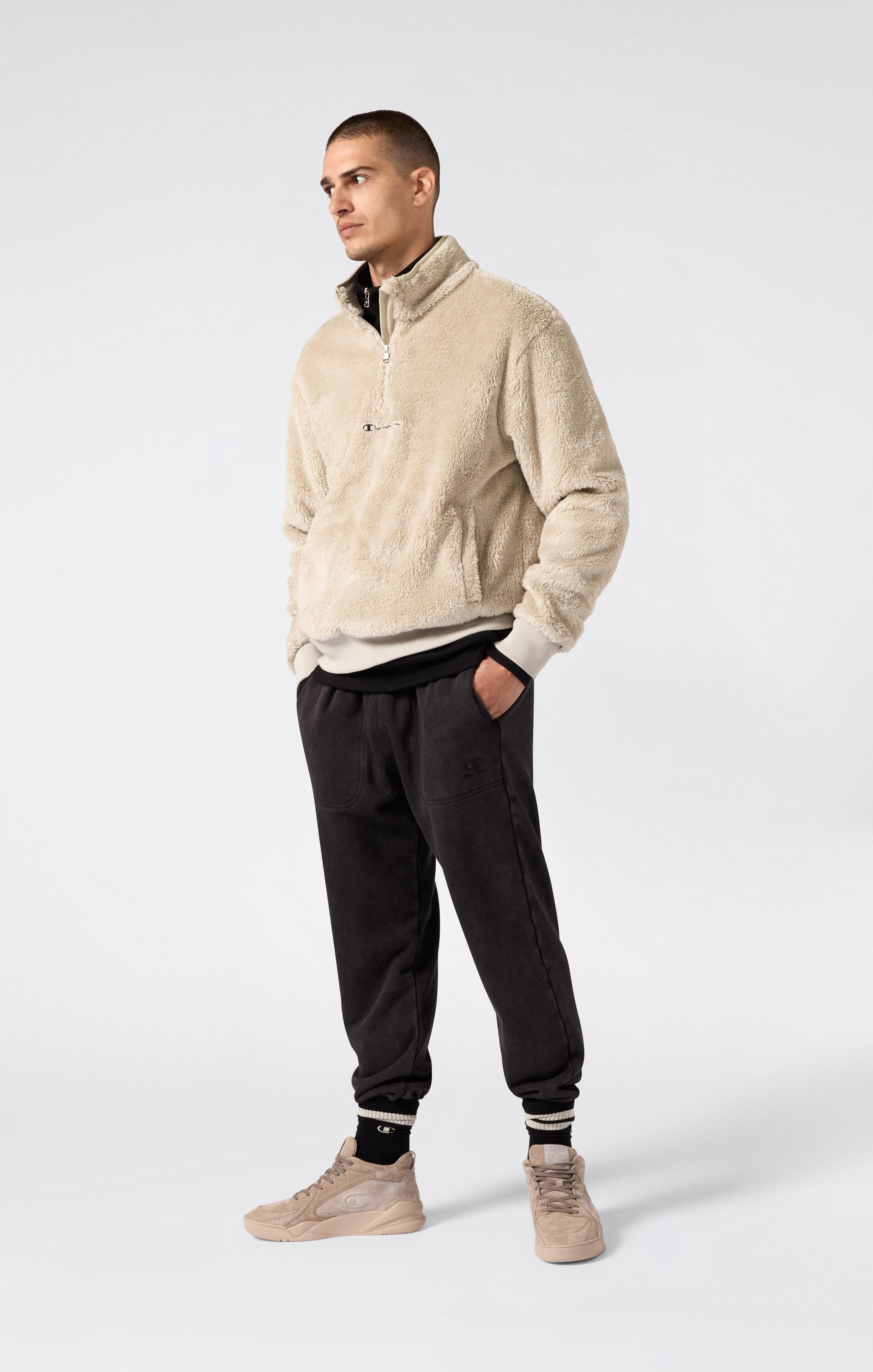 Haut Polar Teddy Zippé 1/2 Homme