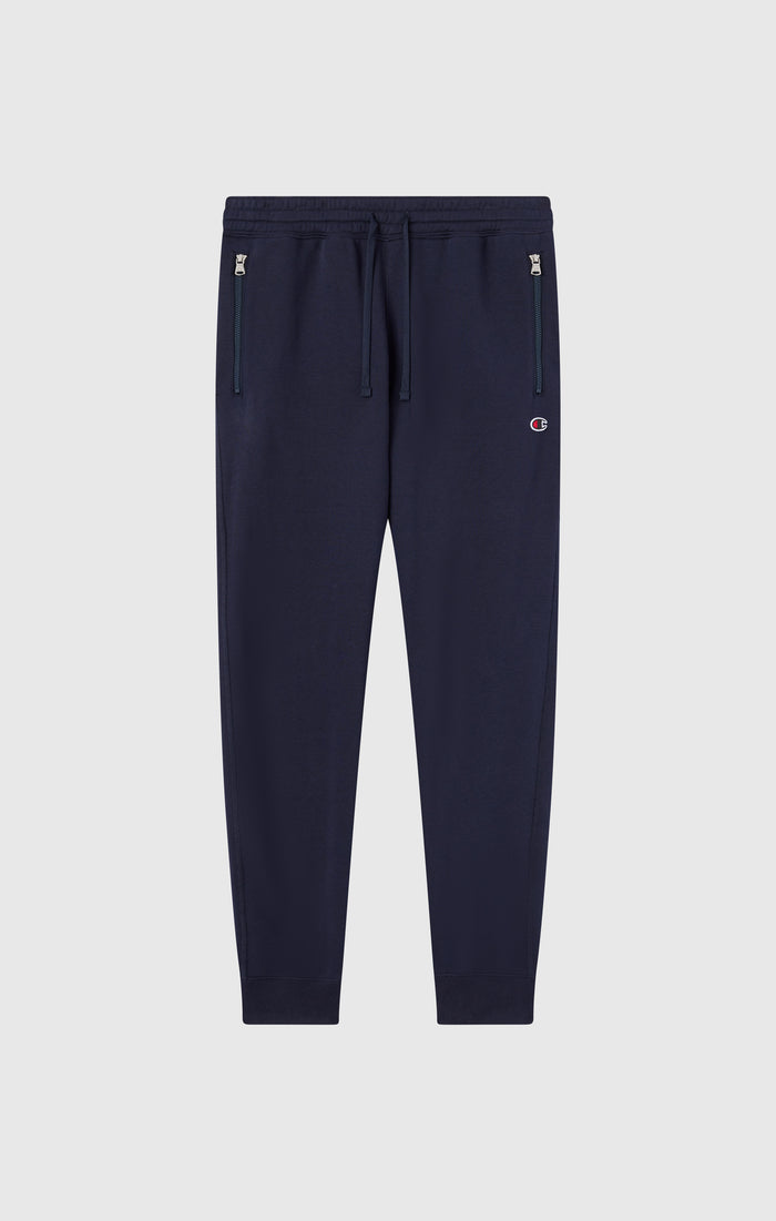 Pantalón Slim Fit de Felpa para Hombre con Puños e Interior Afelpado Icons