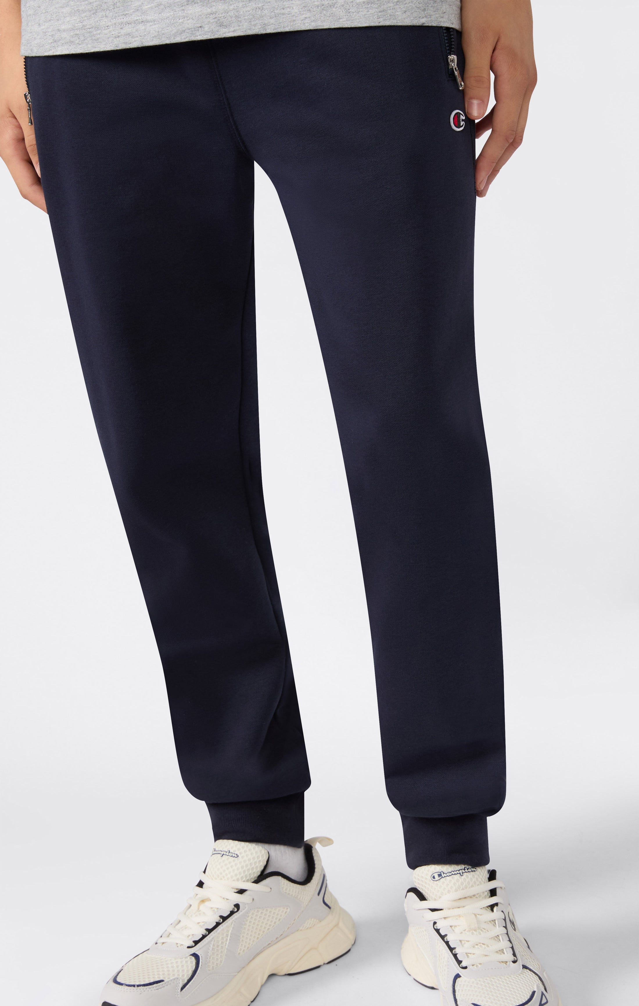 Pantalón Slim Fit de Felpa para Hombre con Puños e Interior Afelpado Icons