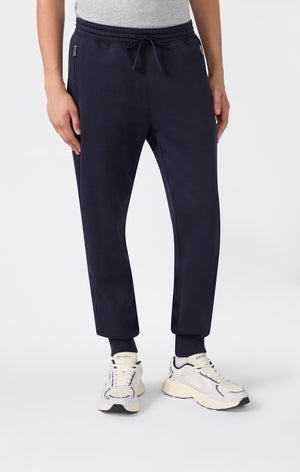 Pantalón Slim Fit de Felpa para Hombre con Puños e Interior Afelpado Icons