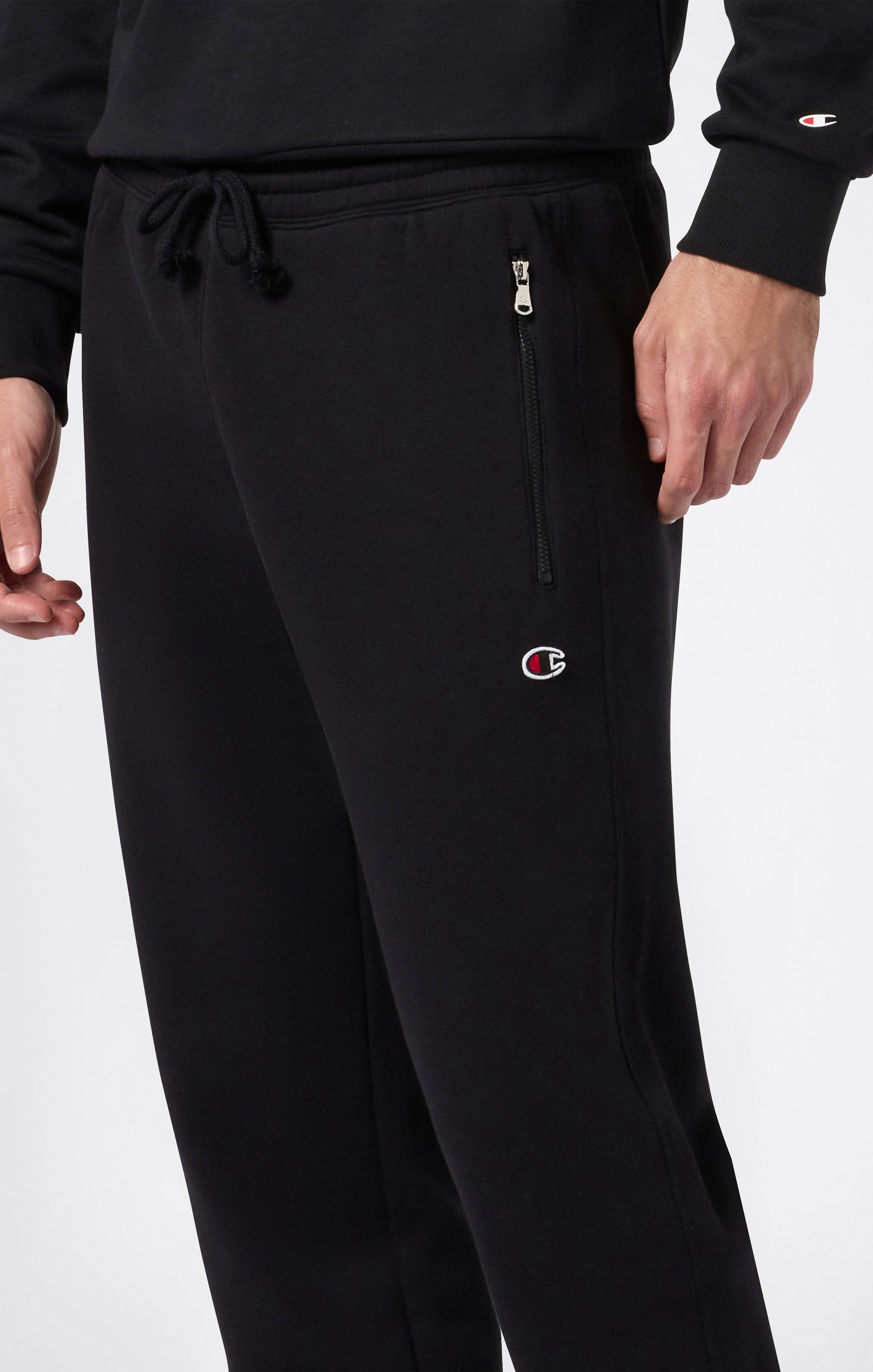 Men’s Slim Fit Fleece Pants with Cuffs and Brushed Interior Icons