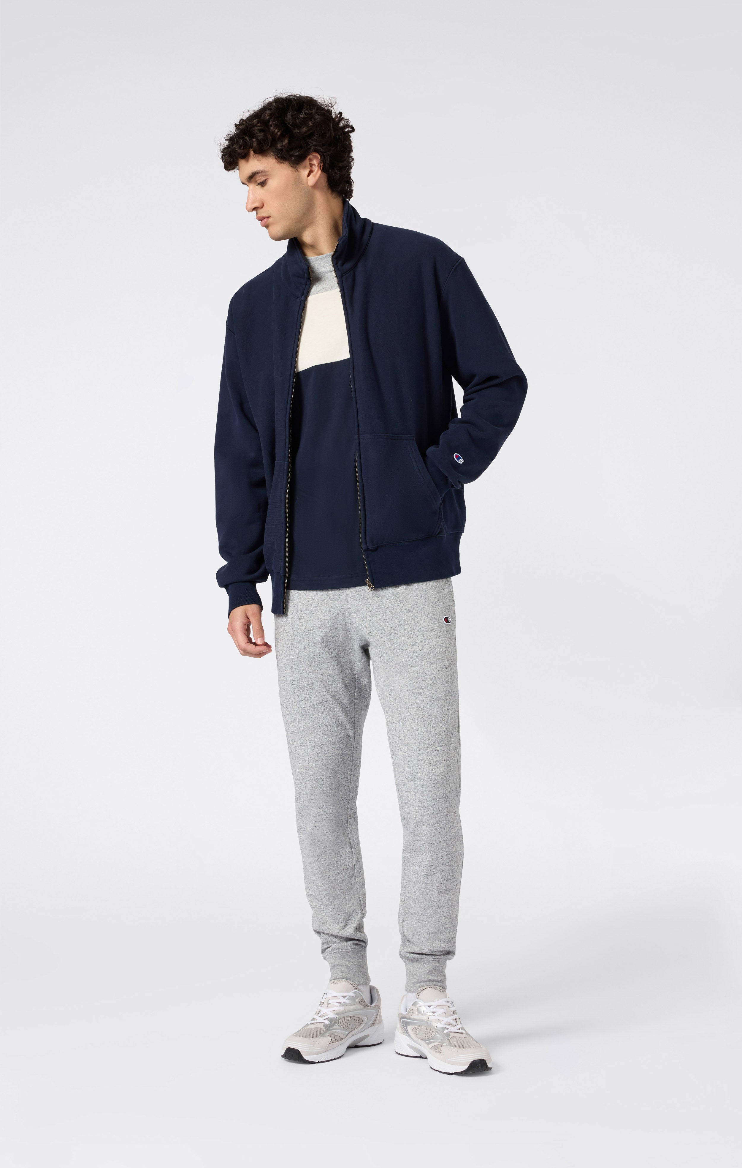 Men's Icons Slim Fit Rib Cuff Light Pants with Embroidered Logo