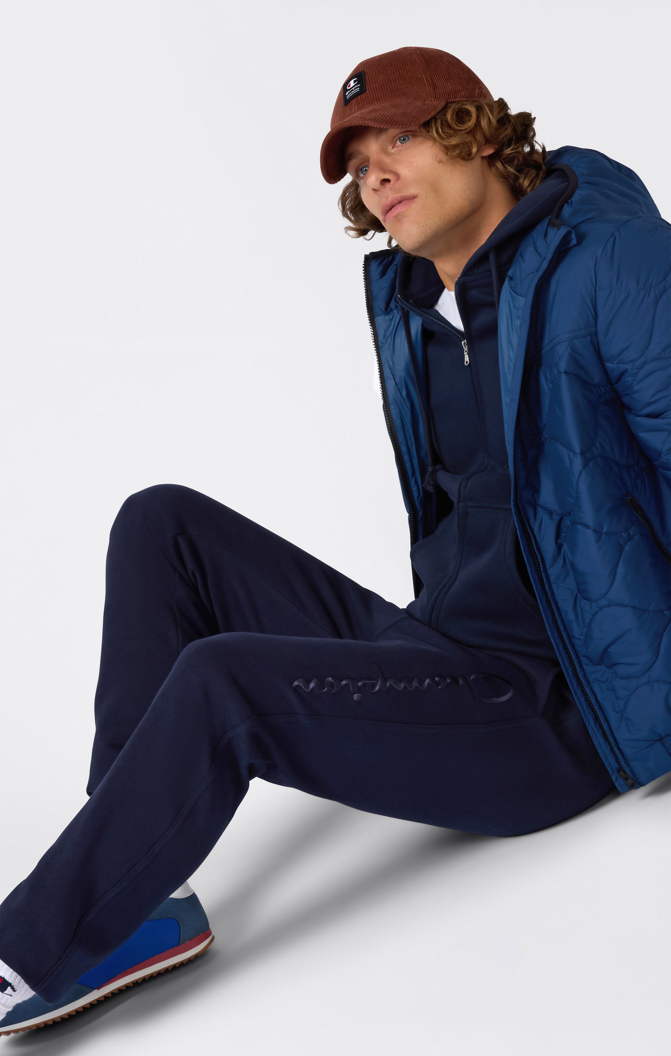 Men’s Elastic Cuff Slim Fit Fleece Joggers Icons