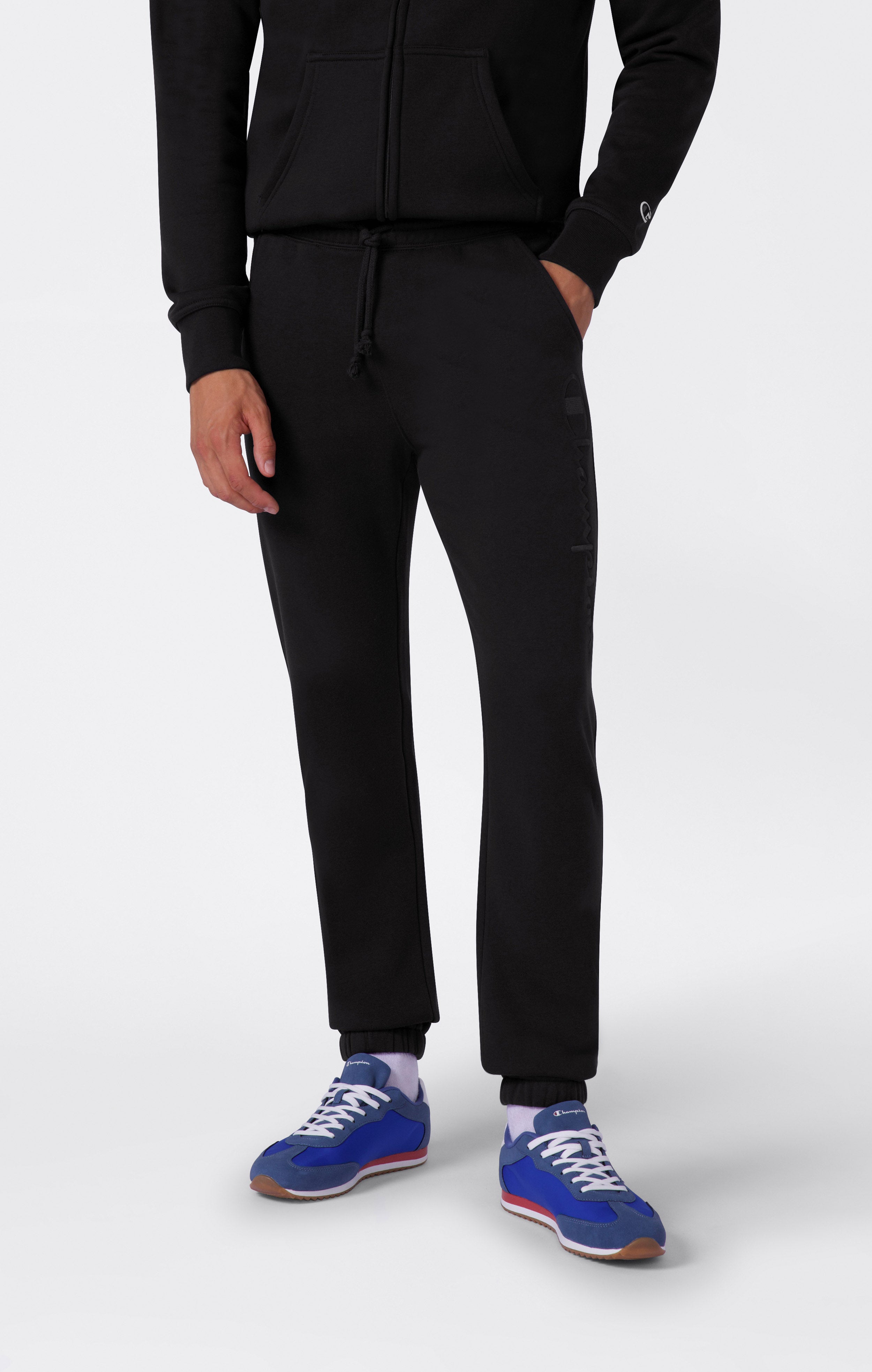 Men’s Elastic Cuff Slim Fit Fleece Joggers Icons