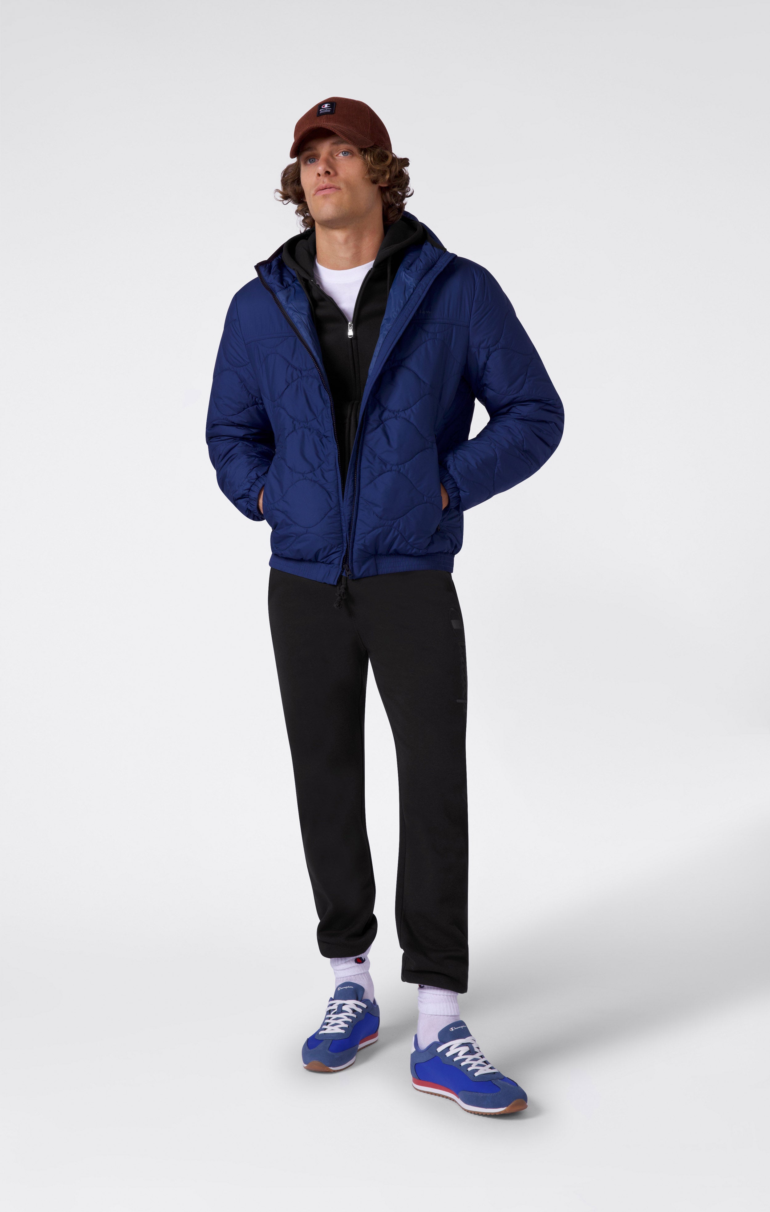 Men’s Elastic Cuff Slim Fit Fleece Joggers Icons