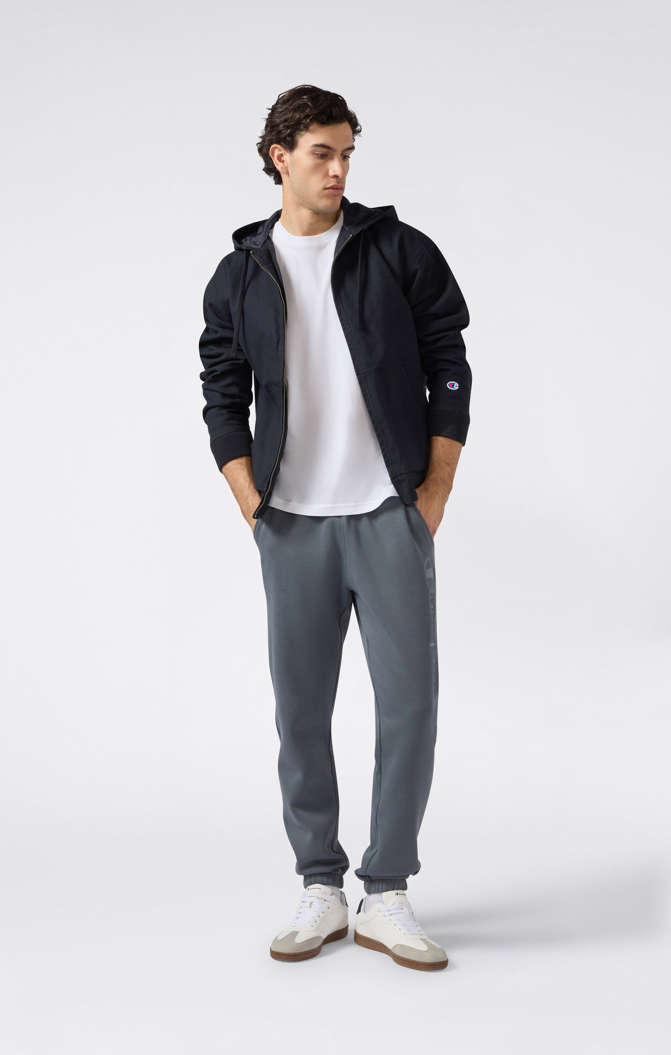 Herren Slim Fit Fleece-Jogger mit Elastischem Bündchen Icons