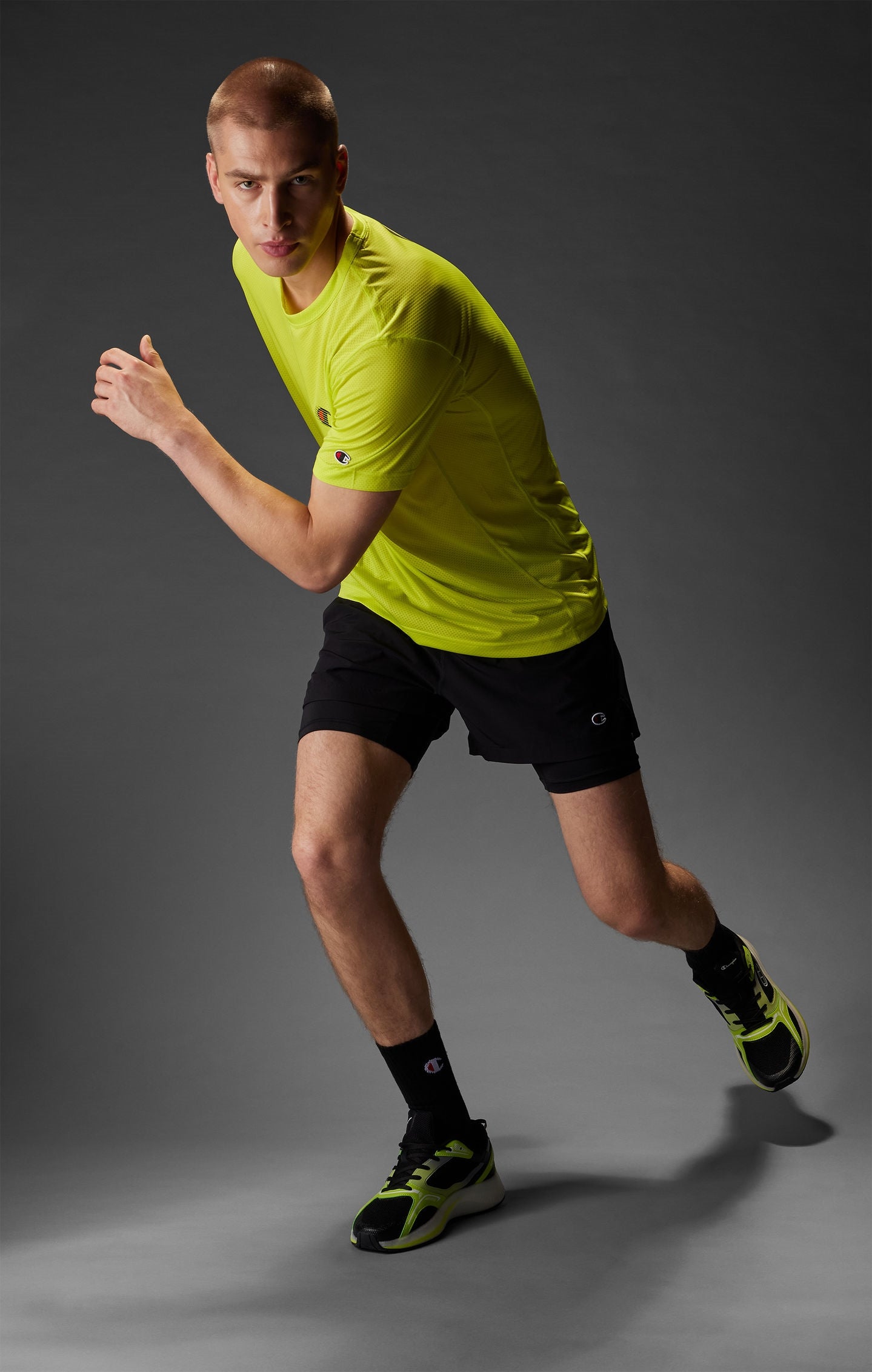 T-shirt in mesh Athletic con logo C