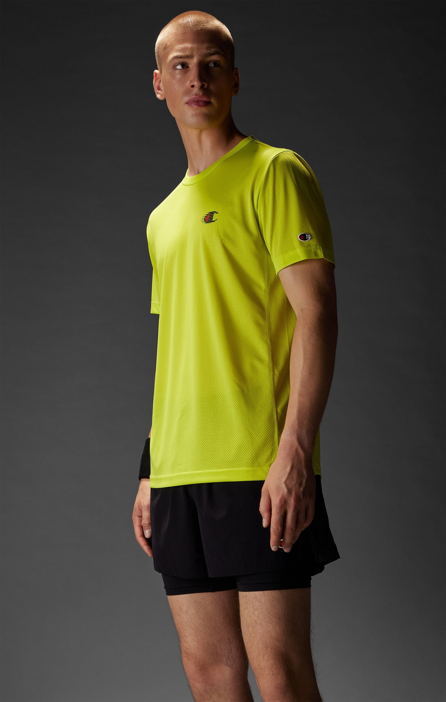 T-shirt in mesh Athletic con logo C