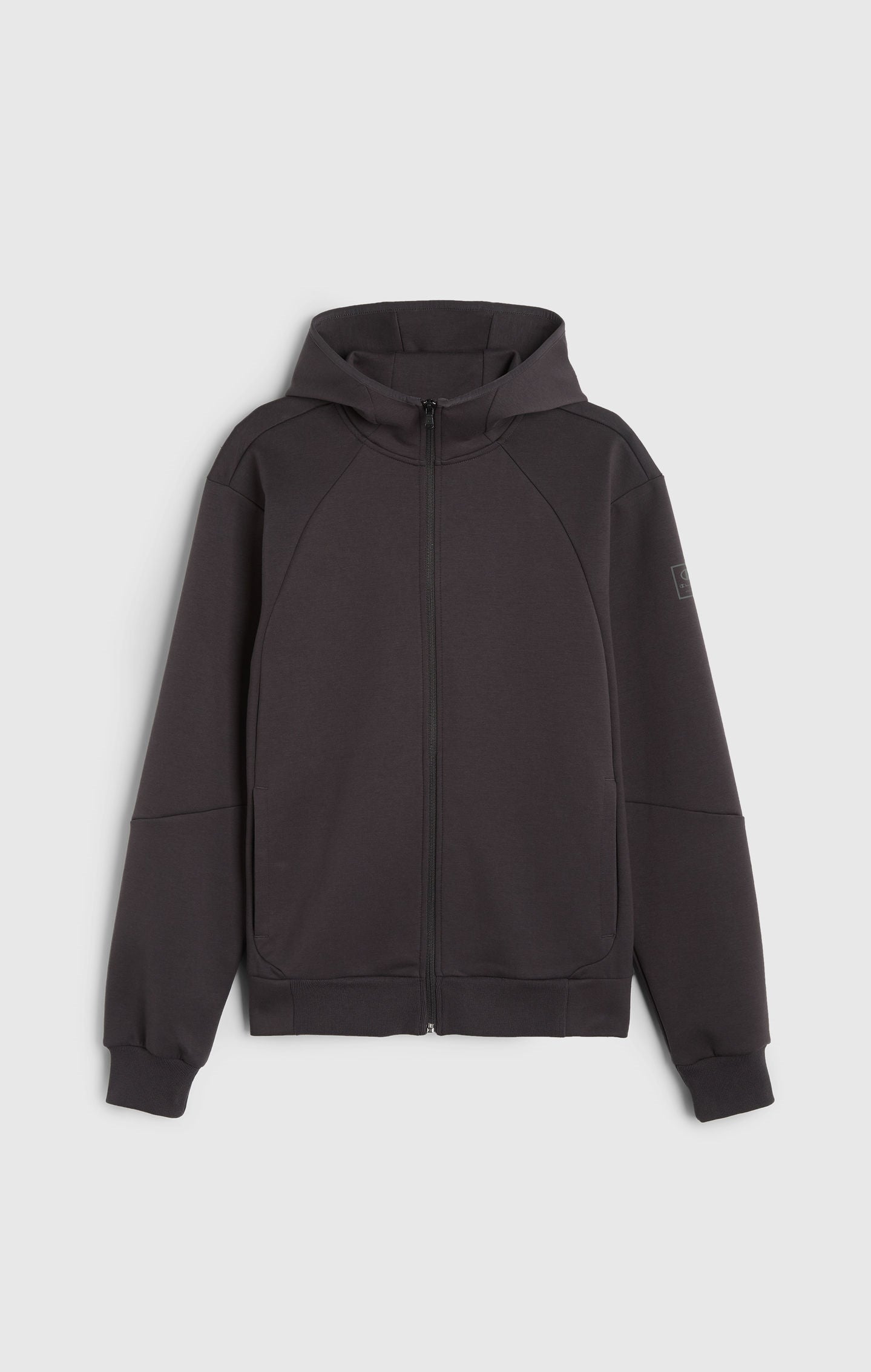 Sweatshirt à capuche zippé en interlock