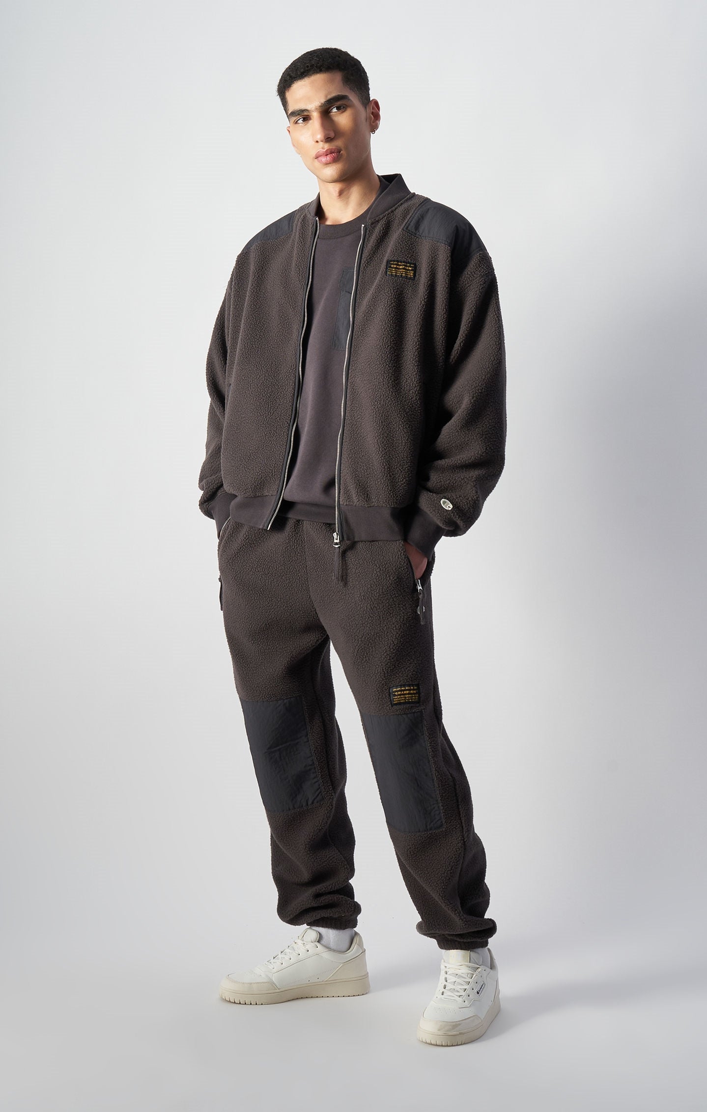 Giacca bomber in pile