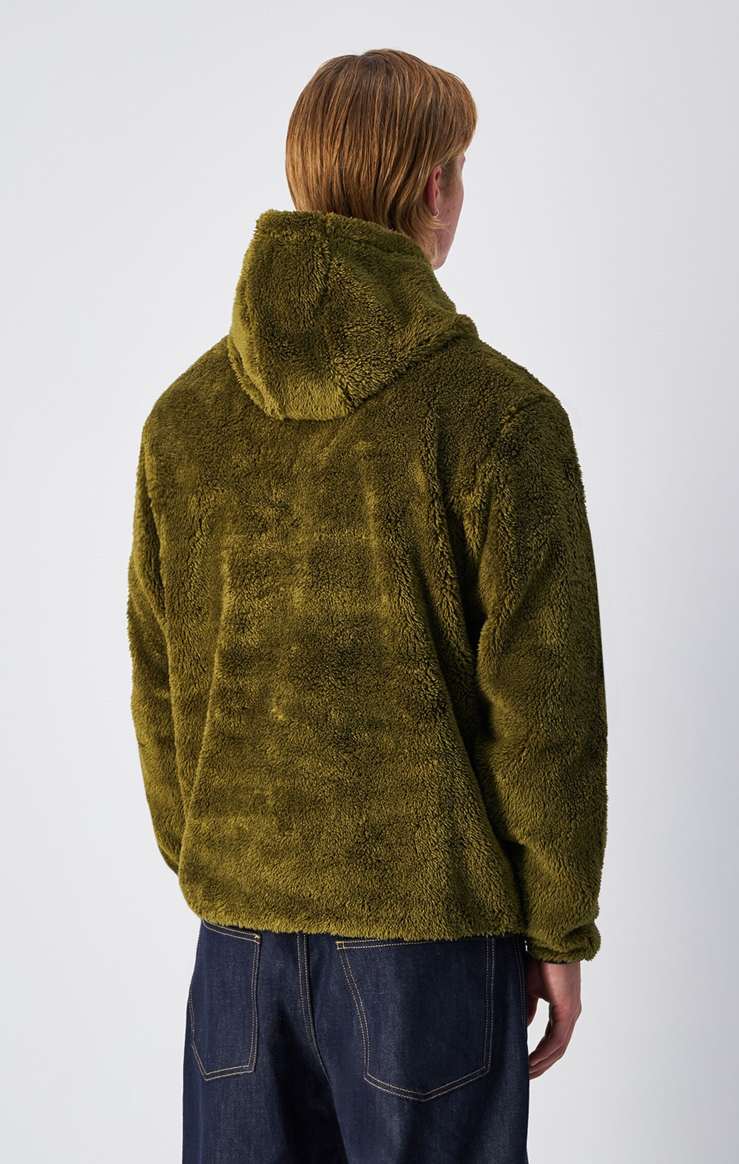 Sweatshirt à capuche en polaire teddy