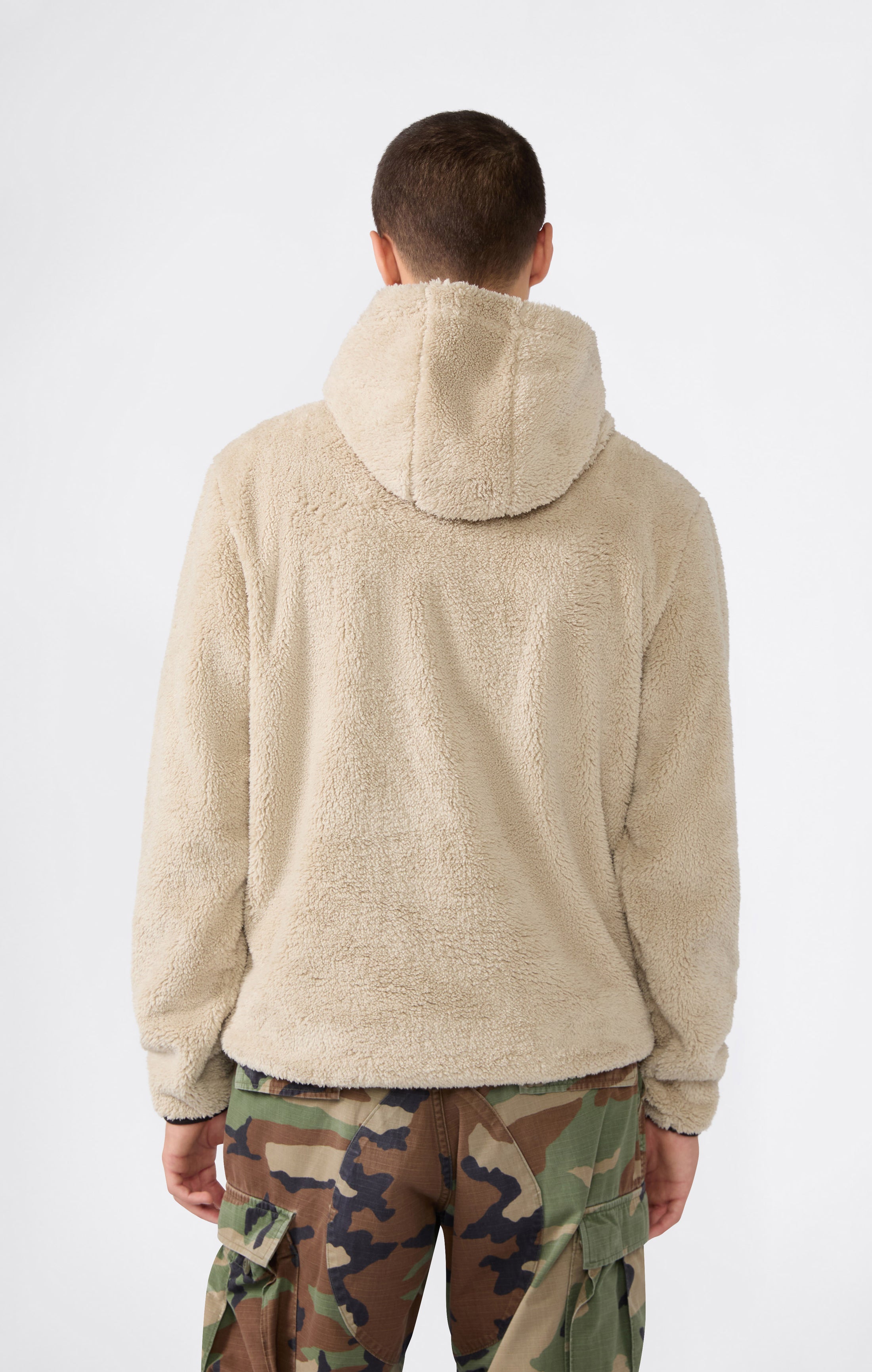 Herren Polar Teddy Kapuzen-Top