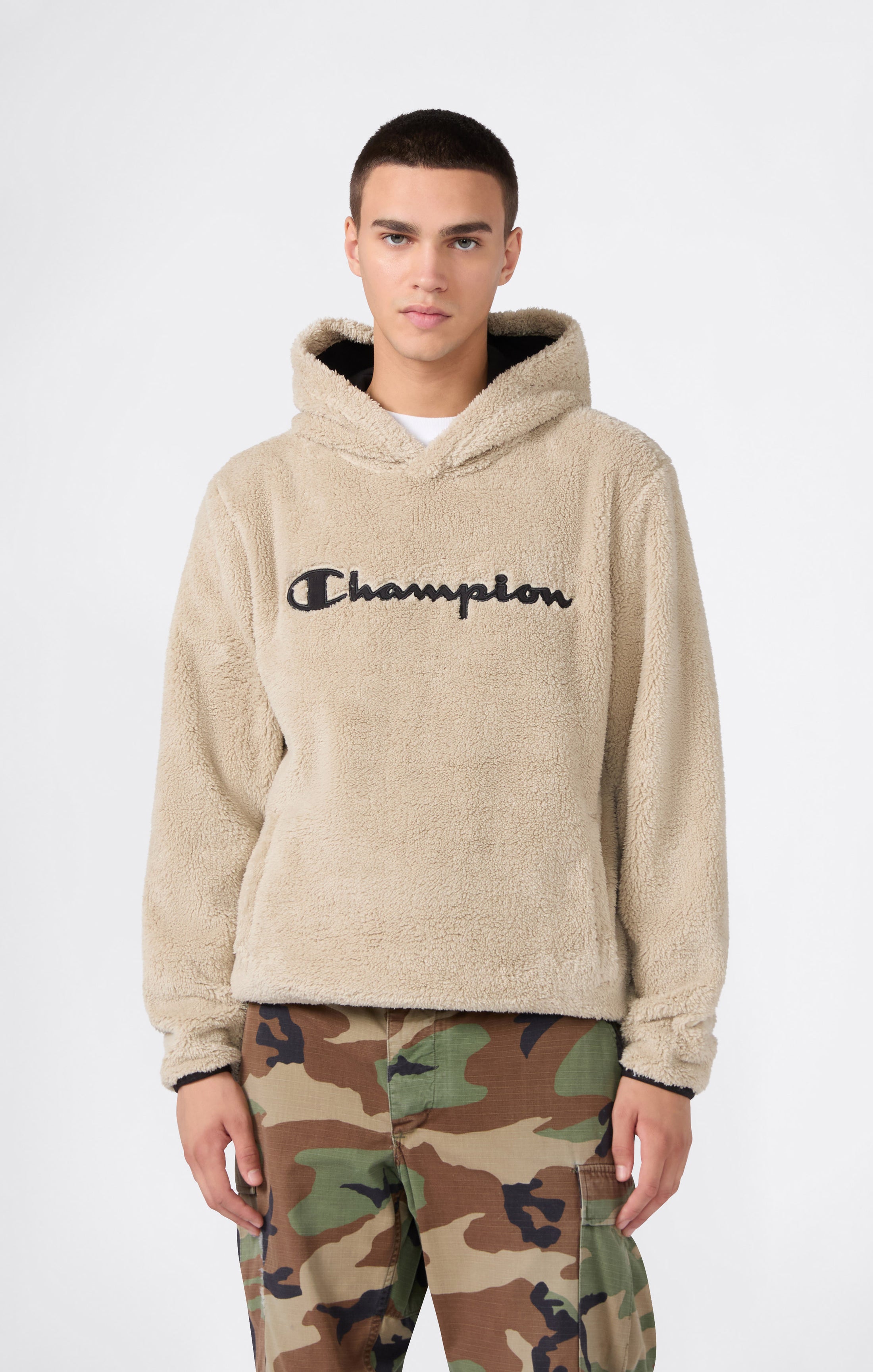Herren Polar Teddy Kapuzen-Top
