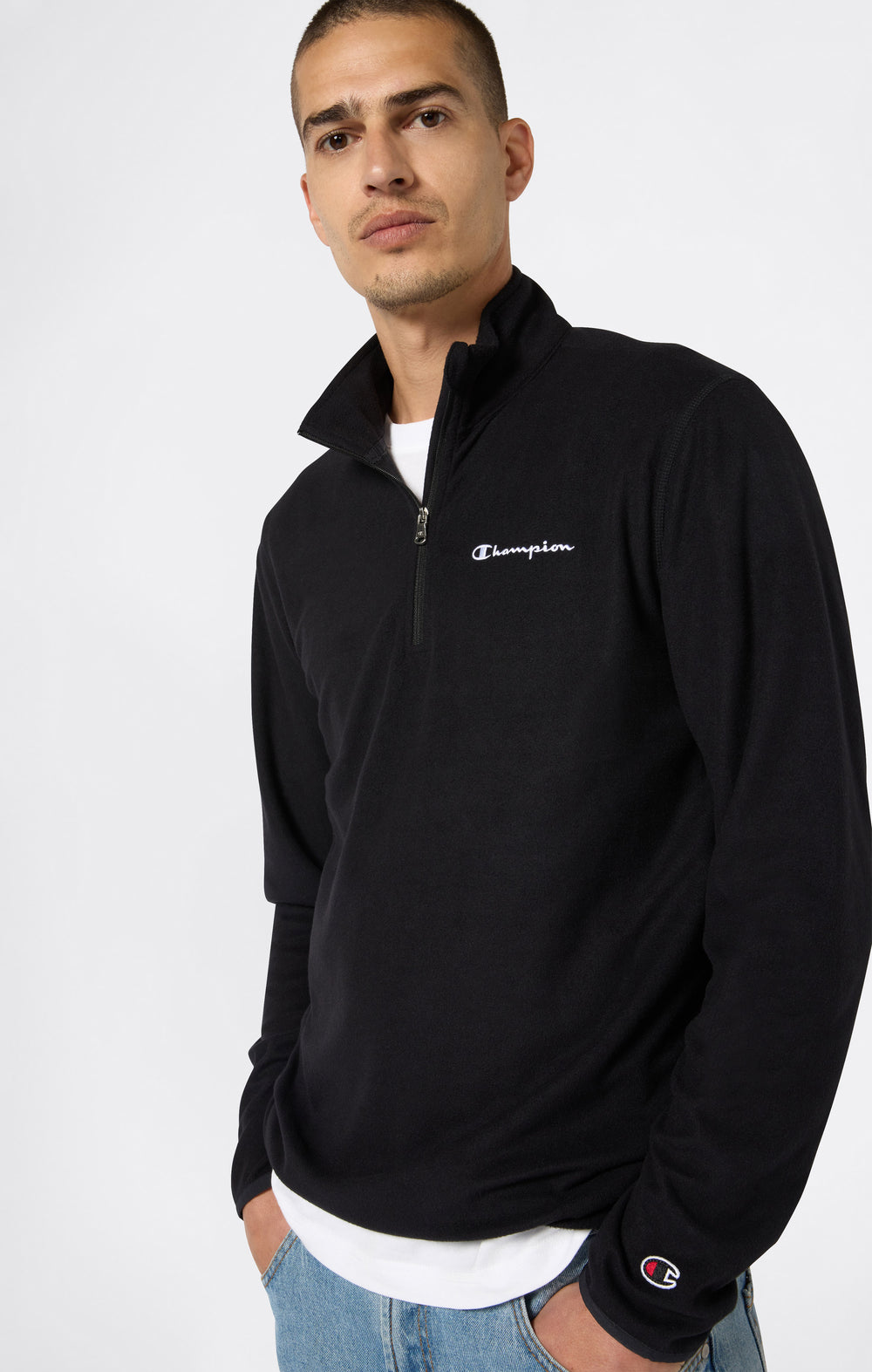 Top Micropile Quick Dry Mezza Zip da Uomo