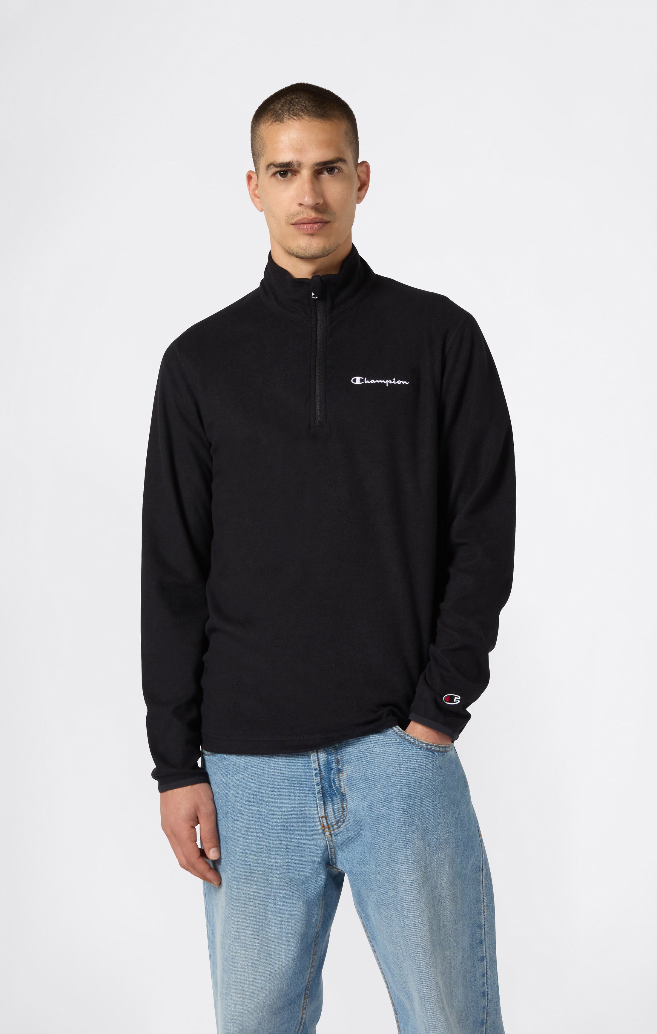 Top Micropile Quick Dry Mezza Zip da Uomo