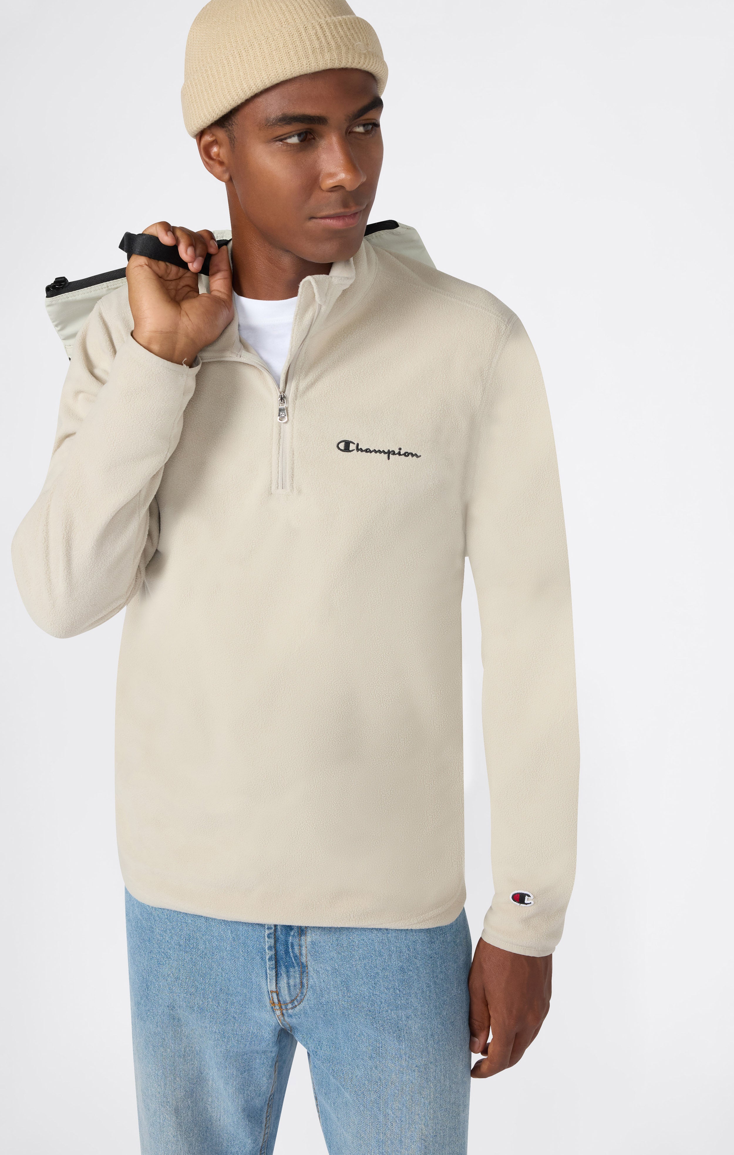 Top Micro Polar Quick Dry Mezza Zip da Uomo